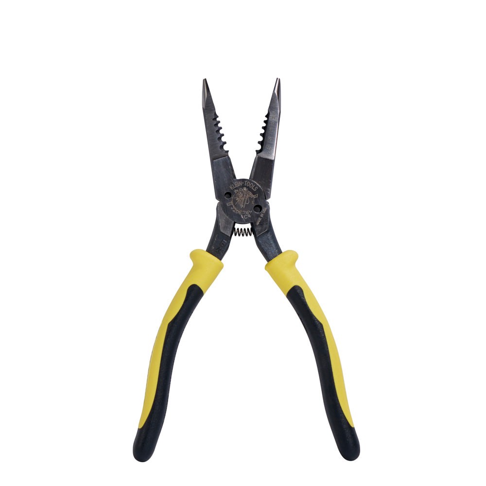 slide 6 of 6, Klein Tools Pliers, All-Purpose Needle Nose, Spring Loaded, Cuts, Strips, 8.5-Inch, 1 ct