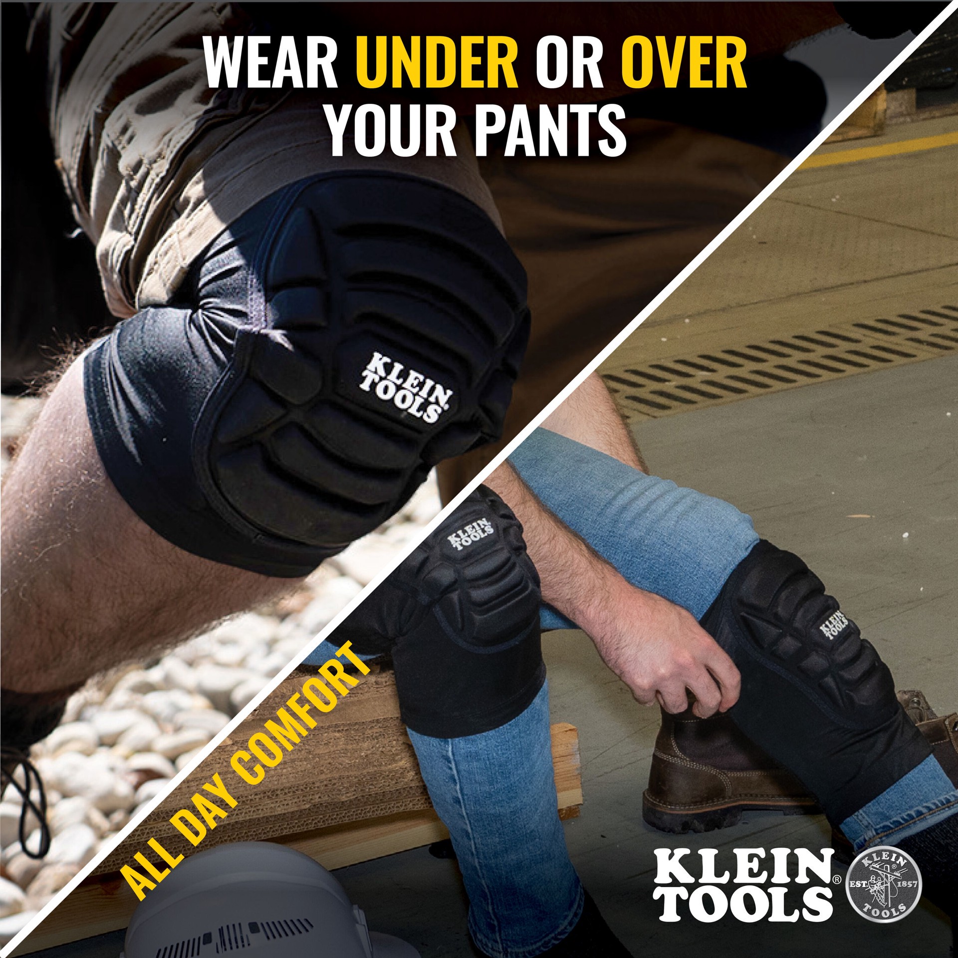 slide 4 of 6, Klein Tools Lightweight Knee Pad Sleeves, M/L, 1 ct