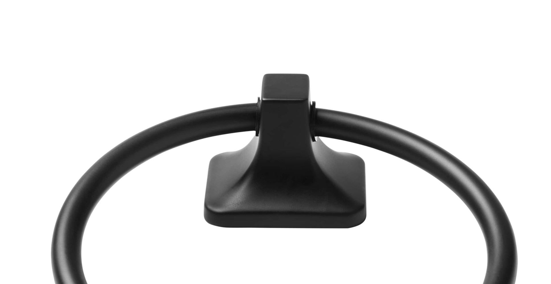 slide 2 of 6, Project Source Seton Matte Black Wall mount Single Towel Ring, 1 ct