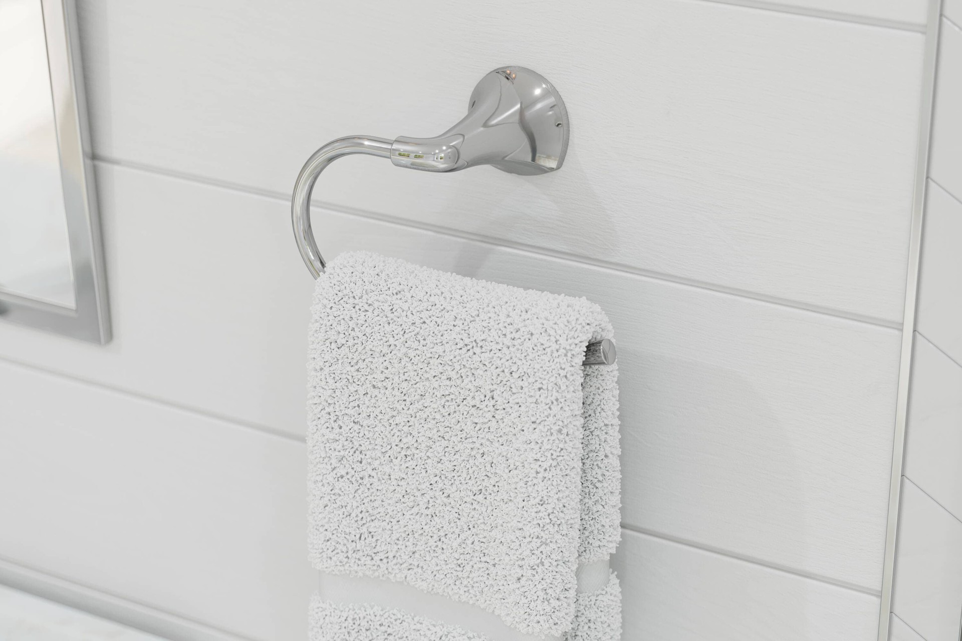 slide 4 of 6, Pfister Rancho Polished Chrome Wall mount Single Towel Ring, 1 ct