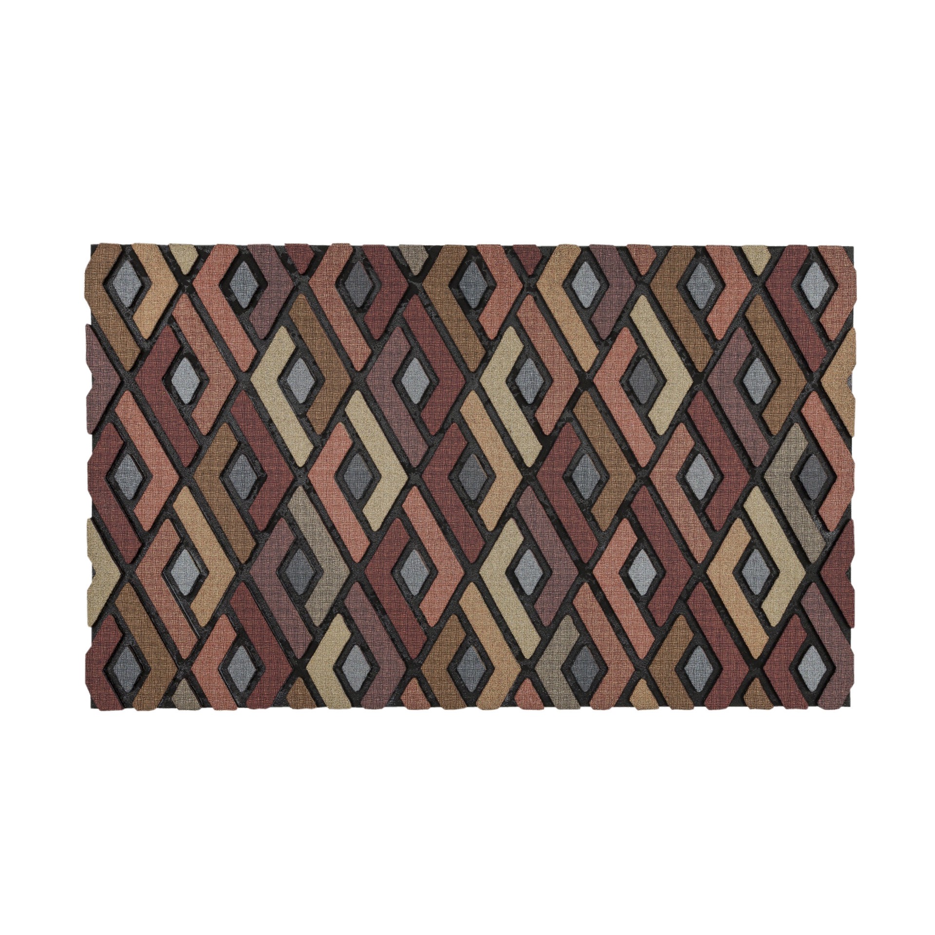 slide 4 of 6, allen + roth 18-in x 30-in Multi Non-Slip Grip Outdoor Door Mat, 1 ct