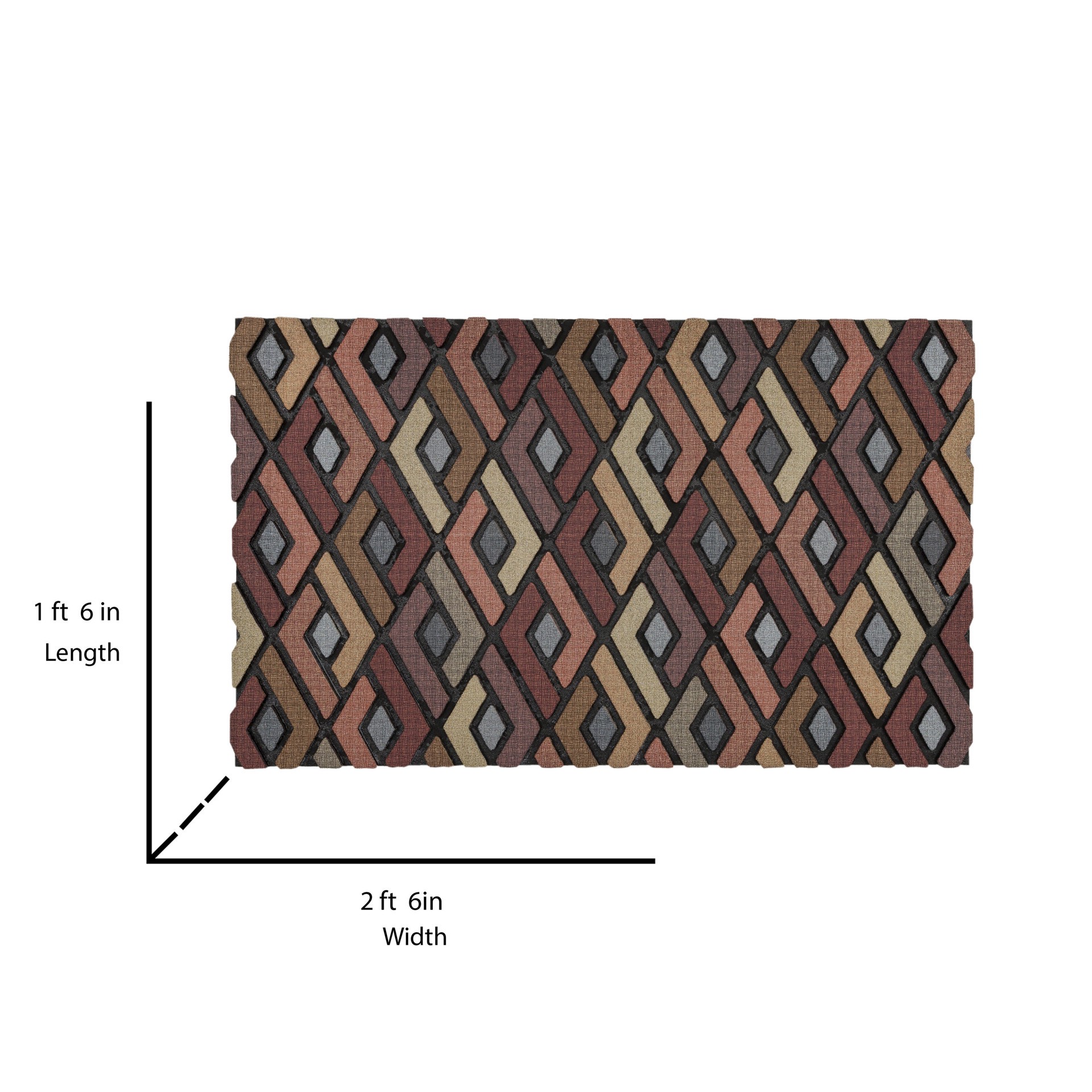 slide 6 of 6, allen + roth 18-in x 30-in Multi Non-Slip Grip Outdoor Door Mat, 1 ct