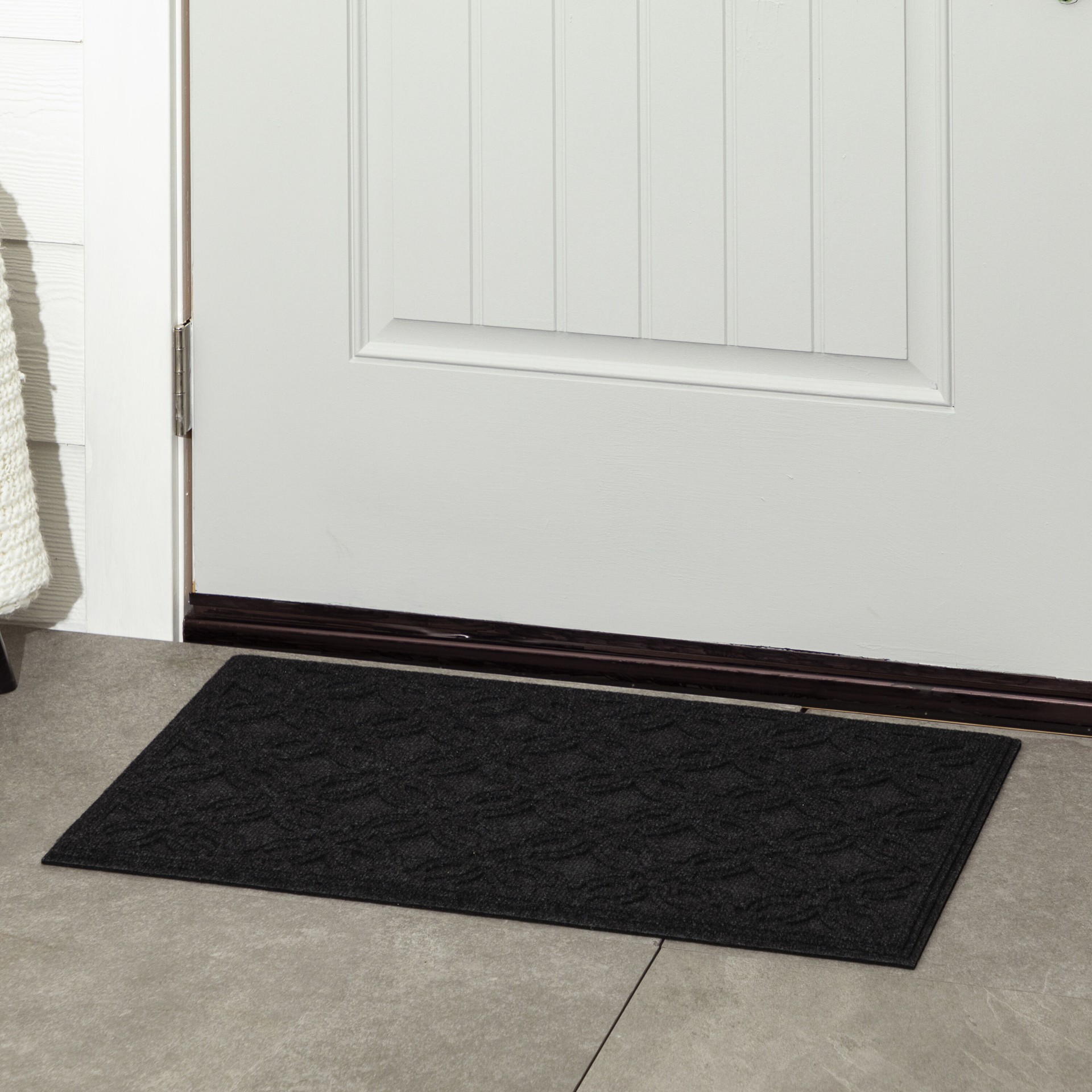slide 5 of 6, allen + roth 18-in x 30-in Gray Non-Slip Grip Indoor or outdoor Door Mat, 1 ct