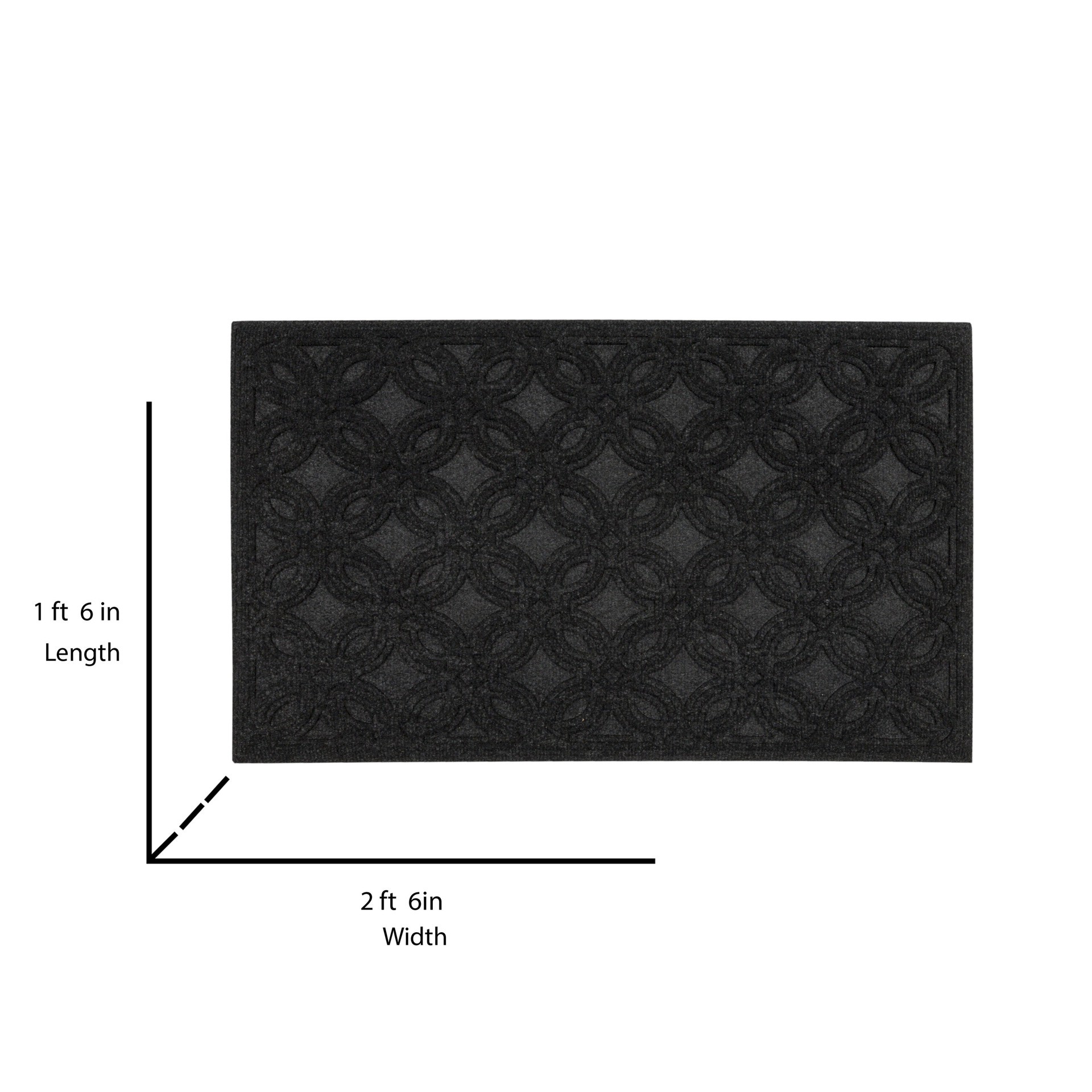 slide 6 of 6, allen + roth 18-in x 30-in Gray Non-Slip Grip Indoor or outdoor Door Mat, 1 ct