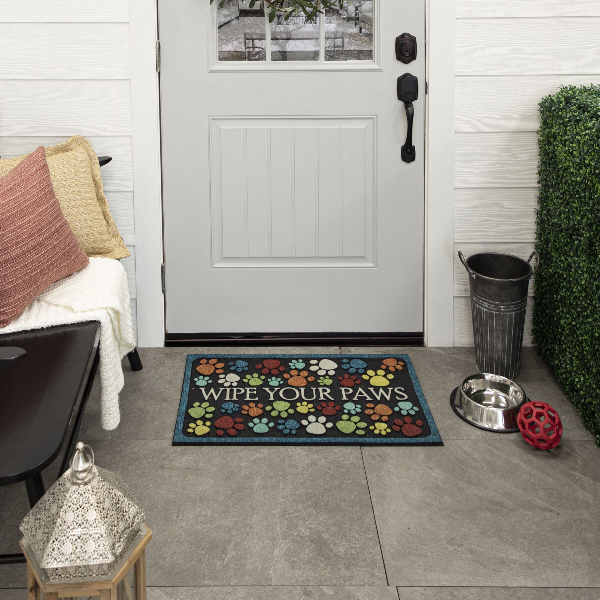 slide 1 of 6, allen + roth 18-in x 30-in Multi Non-Slip Grip Outdoor Door Mat, 1 ct