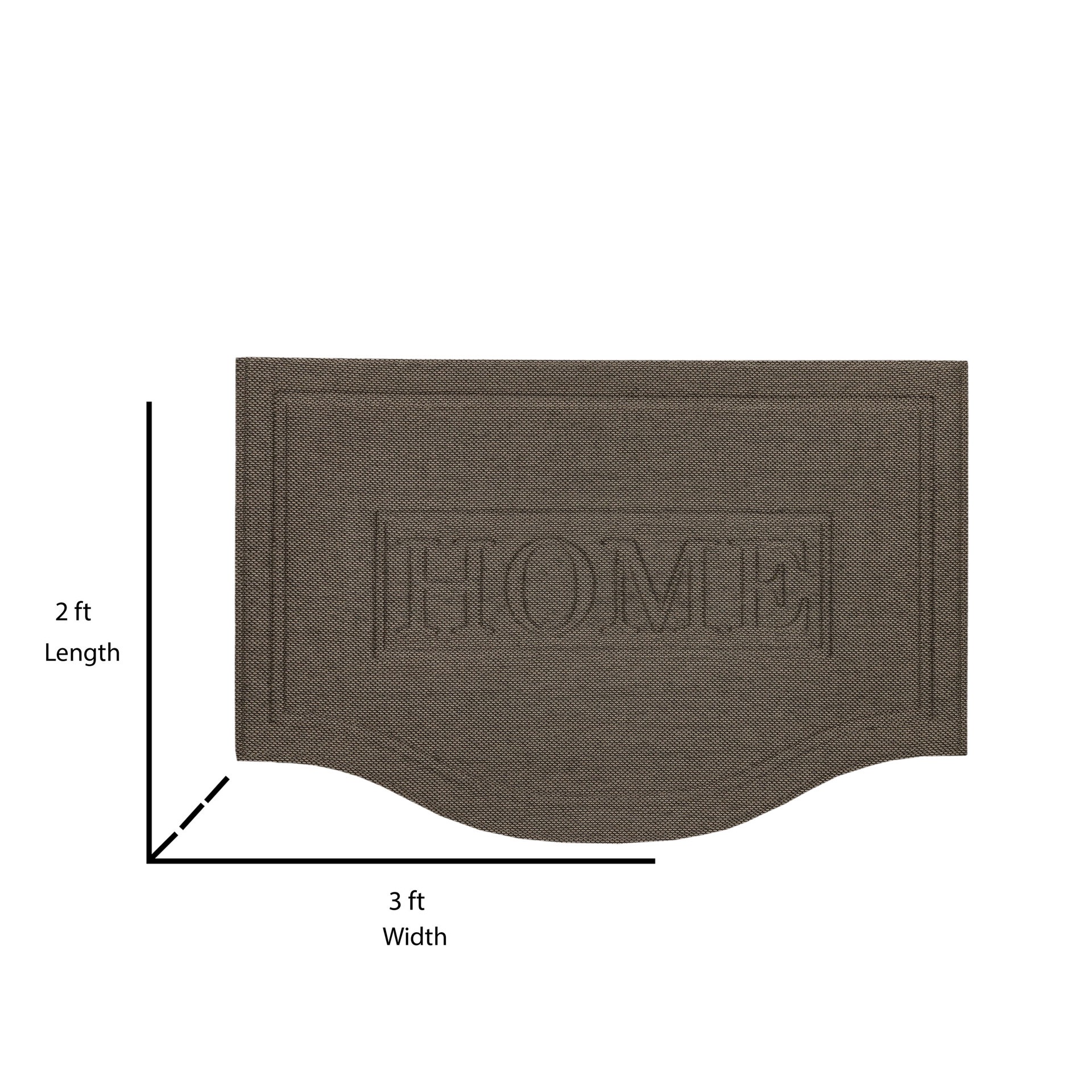 slide 6 of 6, allen + roth 24-in x 36-in Gray Non-Slip Grip Indoor or outdoor Door Mat, 1 ct