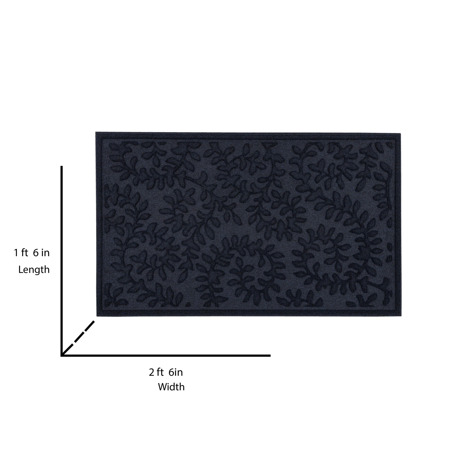 slide 6 of 6, allen + roth 18-in x 30-in Blue Non-Slip Grip Indoor or outdoor Door Mat, 1 ct