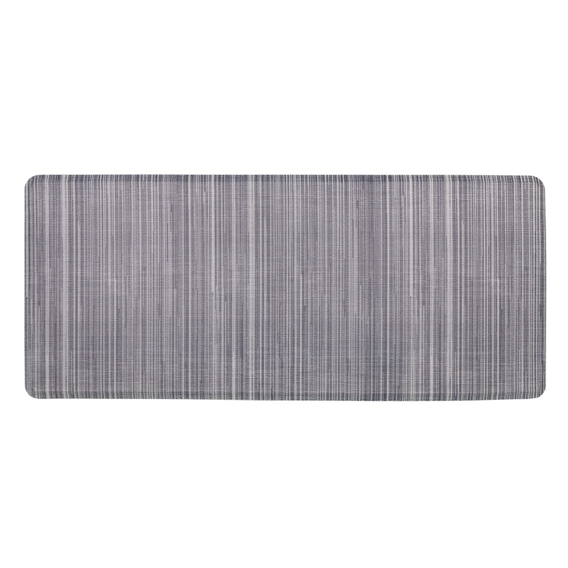 slide 2 of 6, Style Selections 20-in x 48-in Gray PVC Non-Slip Grip Indoor or outdoor Decorative Anti-fatigue Mat, 1 ct