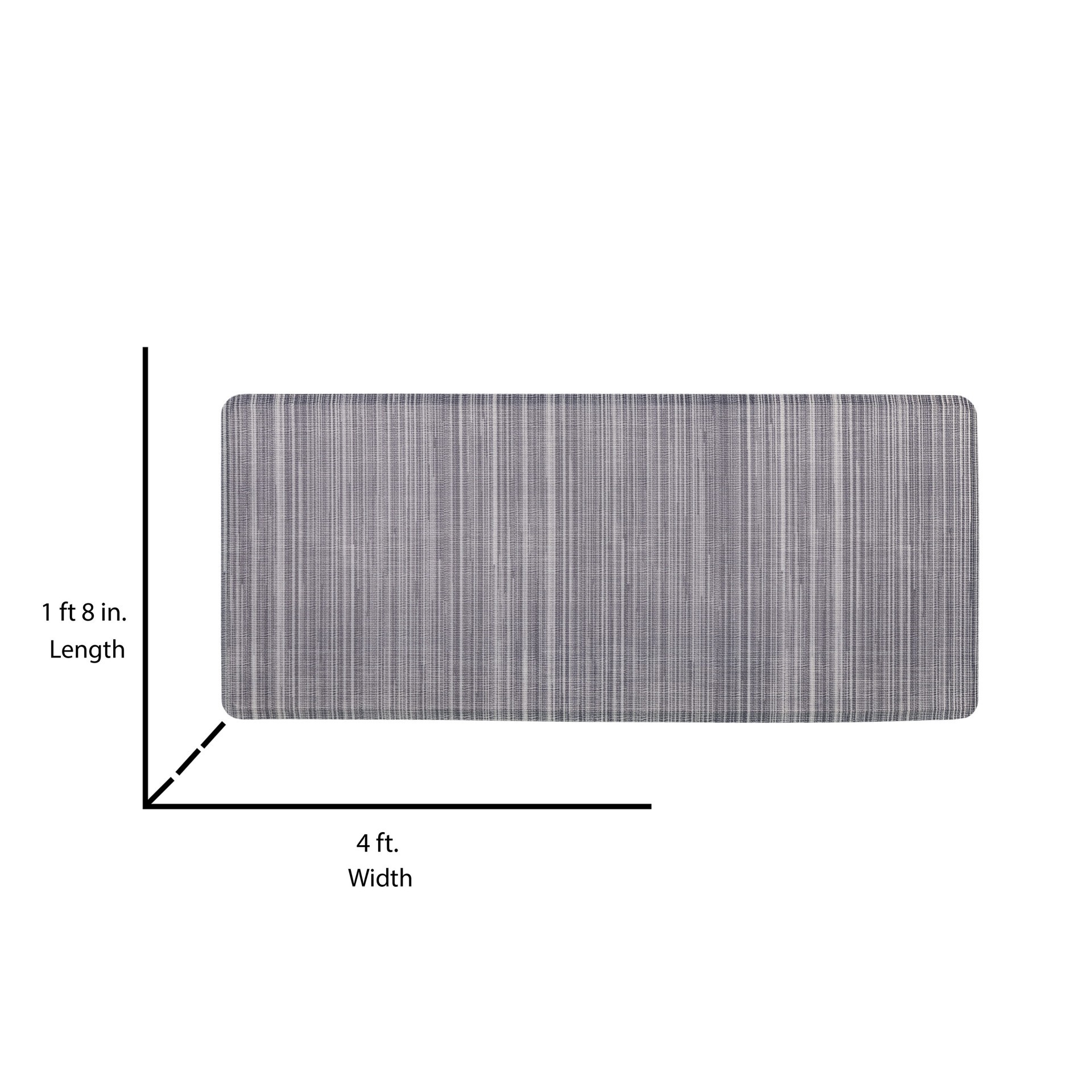 slide 6 of 6, Style Selections 20-in x 48-in Gray PVC Non-Slip Grip Indoor or outdoor Decorative Anti-fatigue Mat, 1 ct