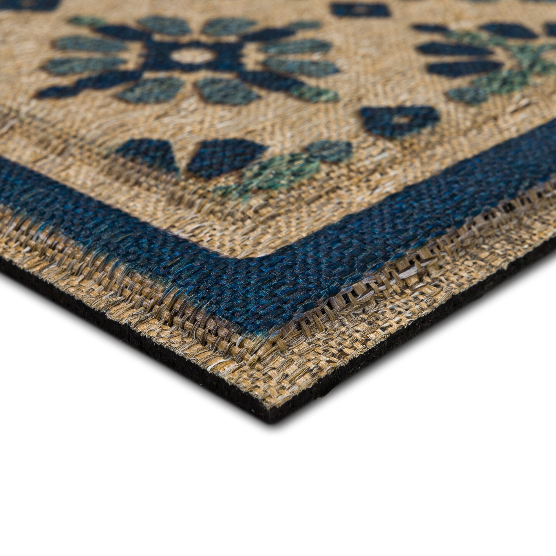 slide 4 of 6, Style Selections 18-in x 30-in Multi Polyester Non-Slip Grip Indoor or outdoor Decorative Door Mat, 1 ct