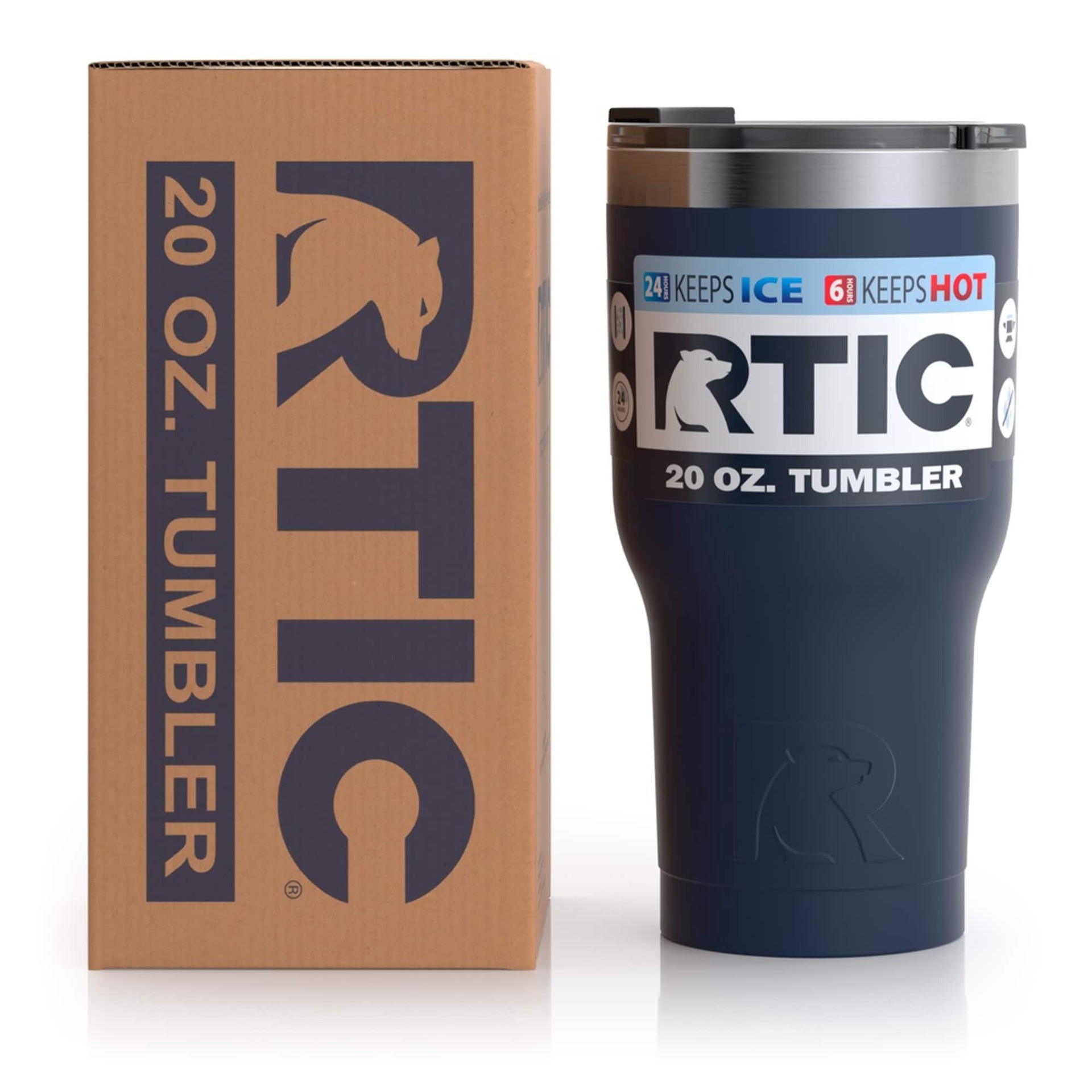 slide 3 of 6, RTIC Outdoors 20-fl oz -fl oz Stainless steel Insulated Tumbler - Navy, 1 ct