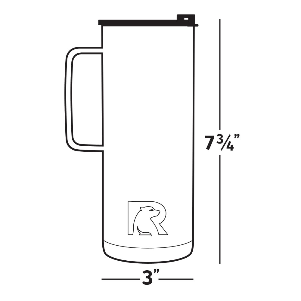 slide 6 of 6, RTIC Outdoors 20-fl oz -fl oz Stainless steel Insulated Travel mug - White, 1 ct