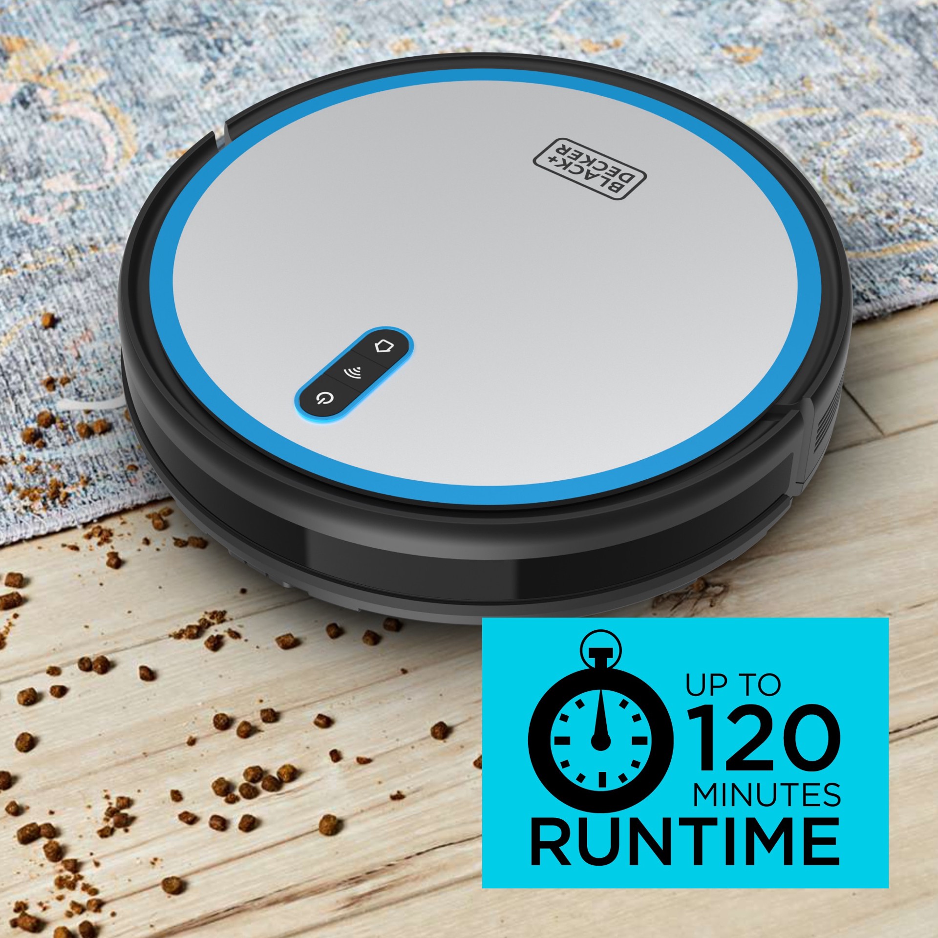 slide 3 of 6, BLACK+DECKER Auto Charging Pet Robotic Vacuum Cleaner with HEPA Filter, 1 ct