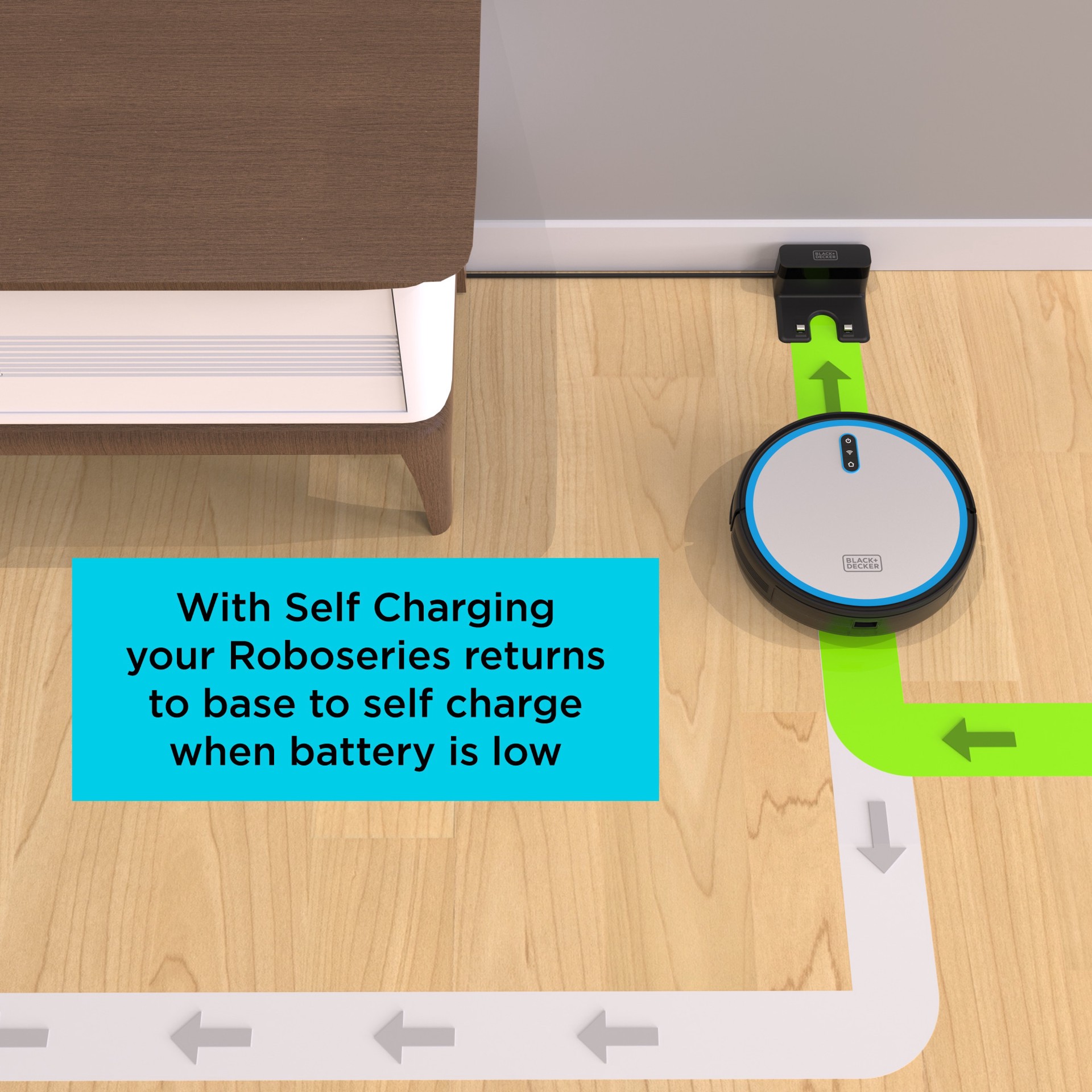 slide 4 of 6, BLACK+DECKER Auto Charging Pet Robotic Vacuum Cleaner with HEPA Filter, 1 ct