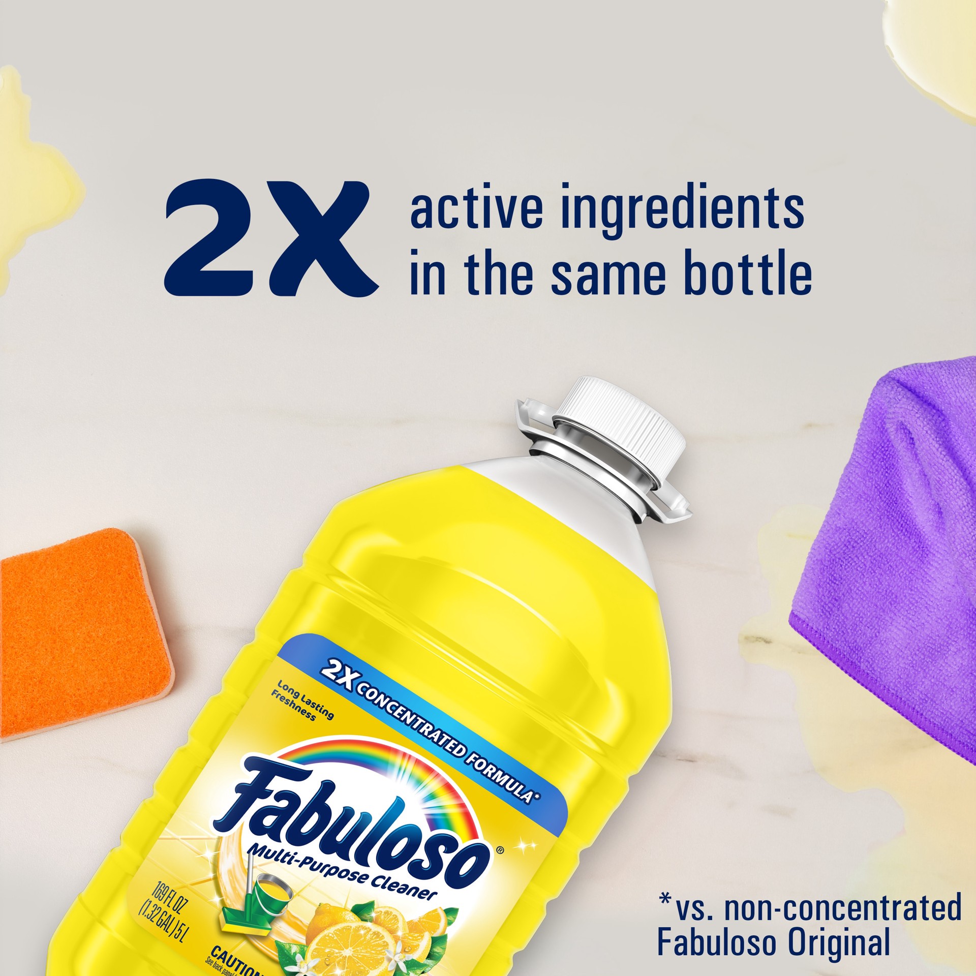 slide 3 of 6, Fabuloso 169 -oz Lemon Liquid All-Purpose Cleaner, 1 ct