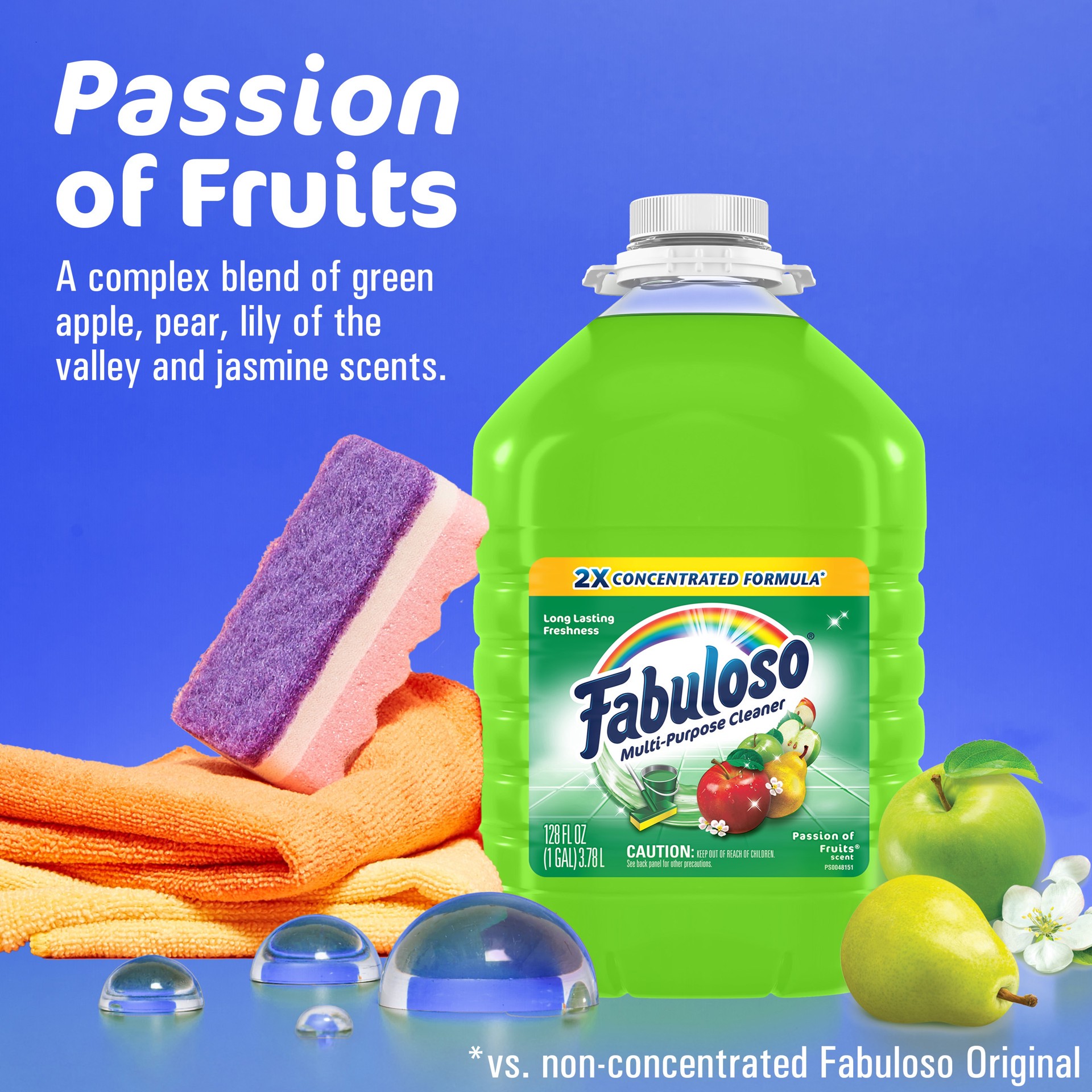 slide 4 of 6, Fabuloso 128 -oz Pasion Fruit Liquid All-Purpose Cleaner, 1 ct