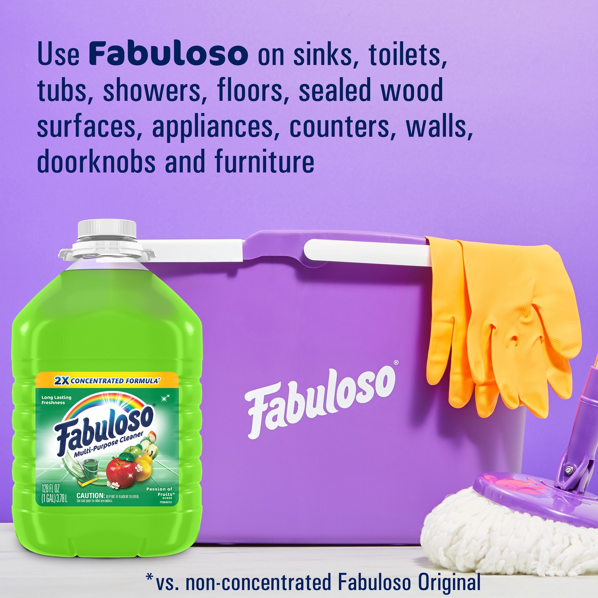 slide 6 of 6, Fabuloso 128 -oz Pasion Fruit Liquid All-Purpose Cleaner, 1 ct
