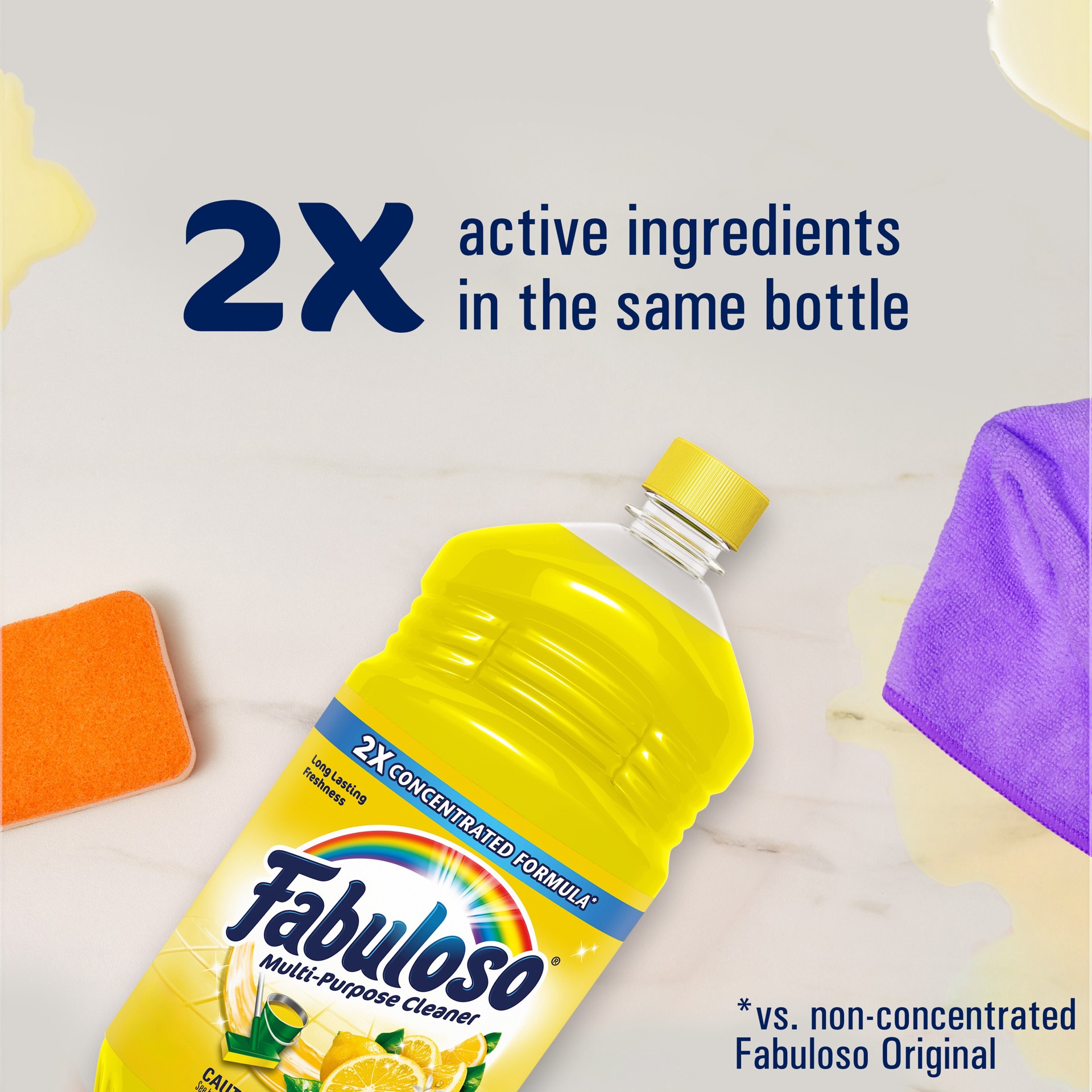 slide 3 of 6, Fabuloso 56 -oz Lemon Liquid All-Purpose Cleaner, 1 ct