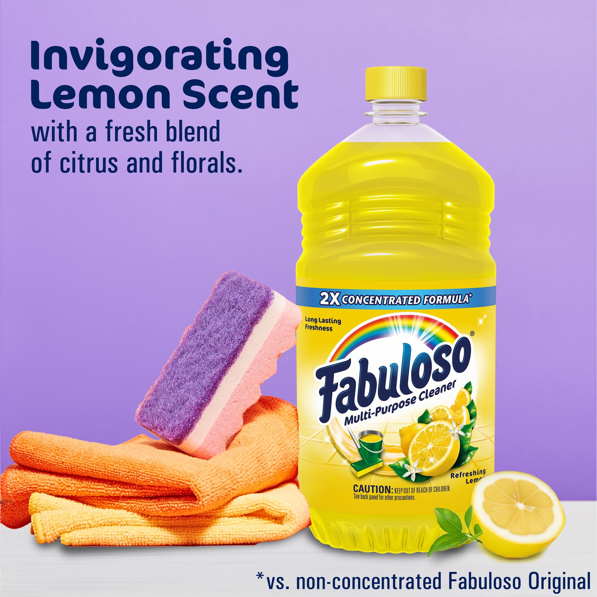 slide 4 of 6, Fabuloso 56 -oz Lemon Liquid All-Purpose Cleaner, 1 ct