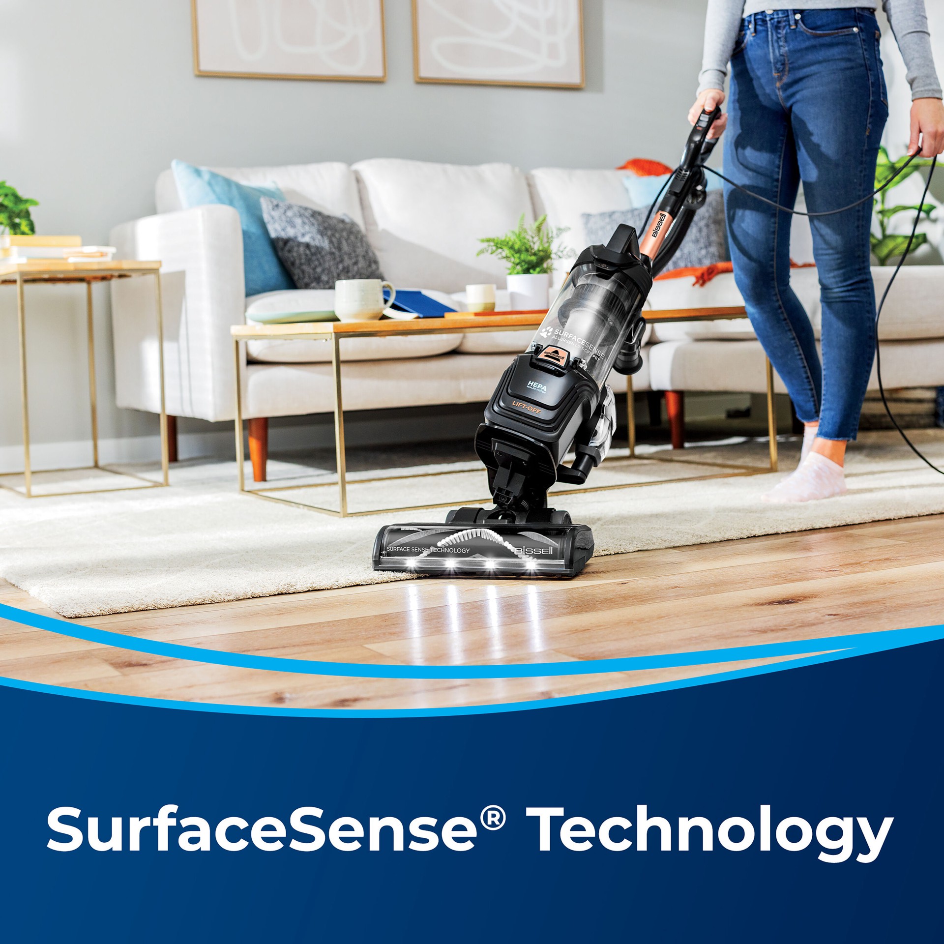 slide 2 of 6, BISSELL SurfaceSense Lift Off Bagless Pet Upright Vacuum Cleaner with HEPA Filter, 1 ct