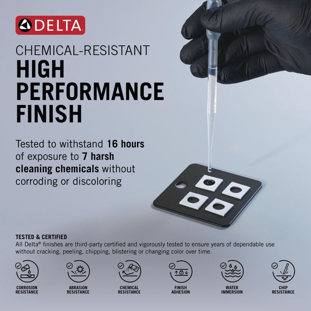 slide 3 of 6, Delta Knoxville Matte Black Widespread 2-handle WaterSense Mid-arc Residential Handle Bathroom Sink Faucet with Drain, 1 ct