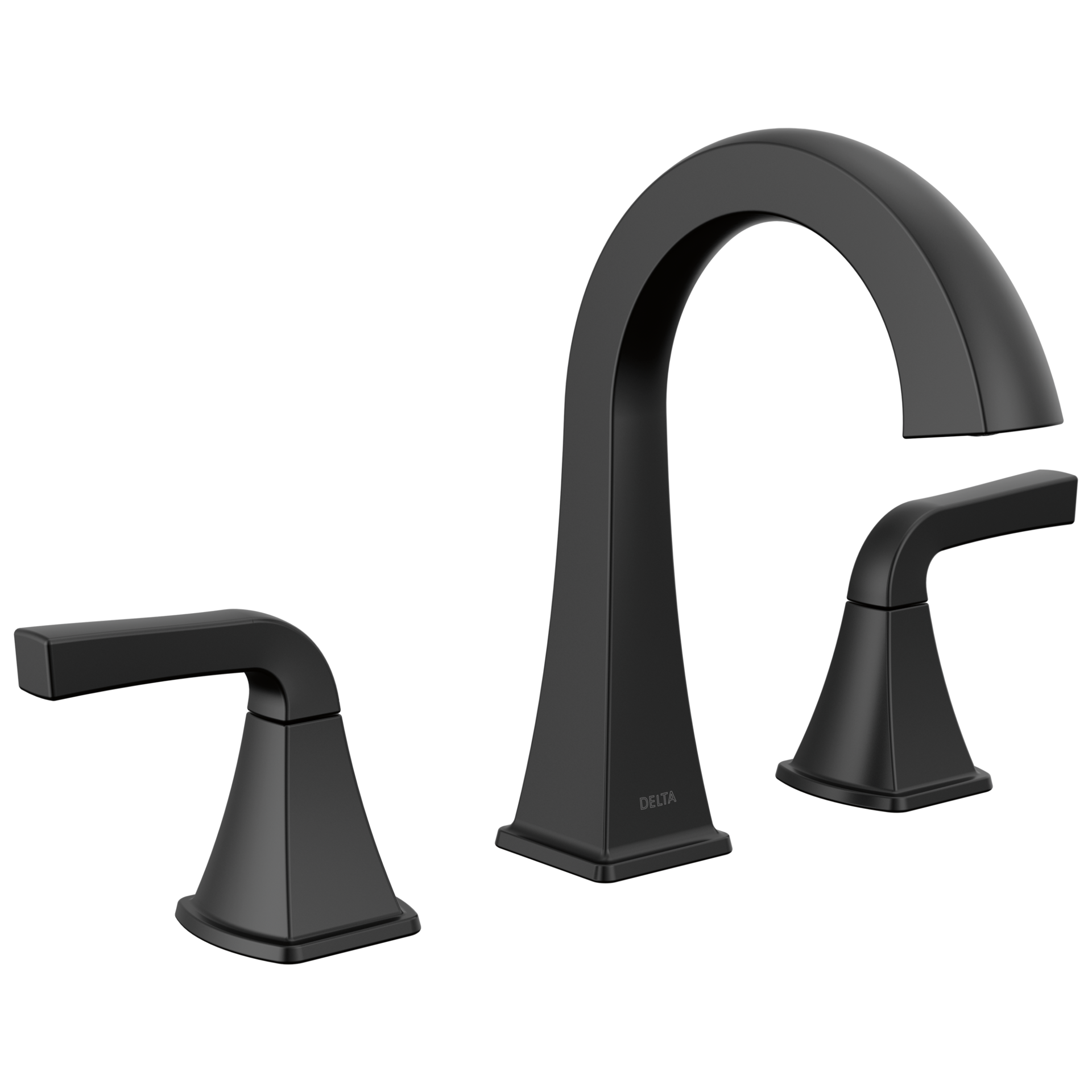 slide 1 of 6, Delta Knoxville Matte Black Widespread 2-handle WaterSense Mid-arc Residential Handle Bathroom Sink Faucet with Drain, 1 ct