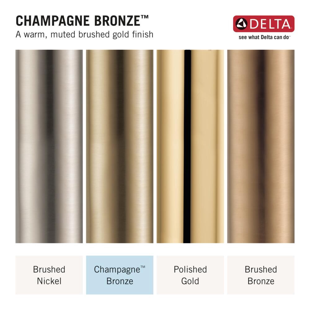 slide 4 of 6, Delta Knoxville Champagne Bronze 1-handle 5.25-in Square Bathtub and shower Faucet with Valve (Single Function), 1 ct