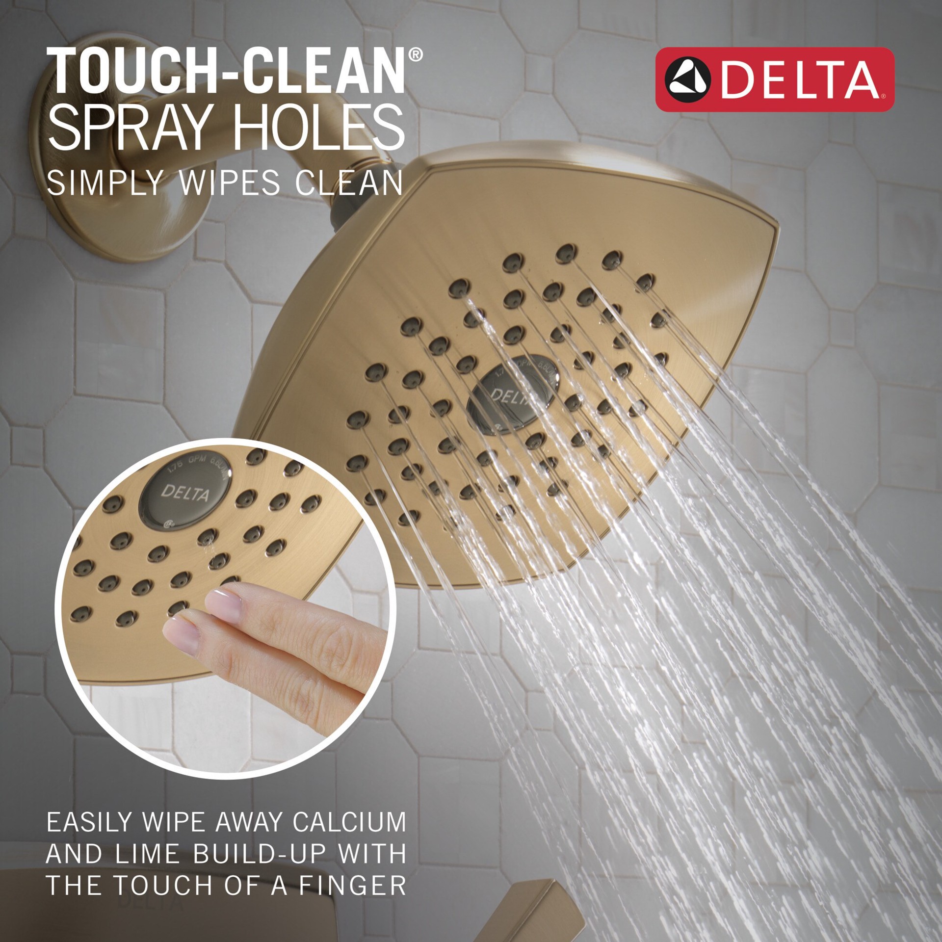 slide 6 of 6, Delta Knoxville Champagne Bronze 1-handle 5.25-in Square Bathtub and shower Faucet with Valve (Single Function), 1 ct