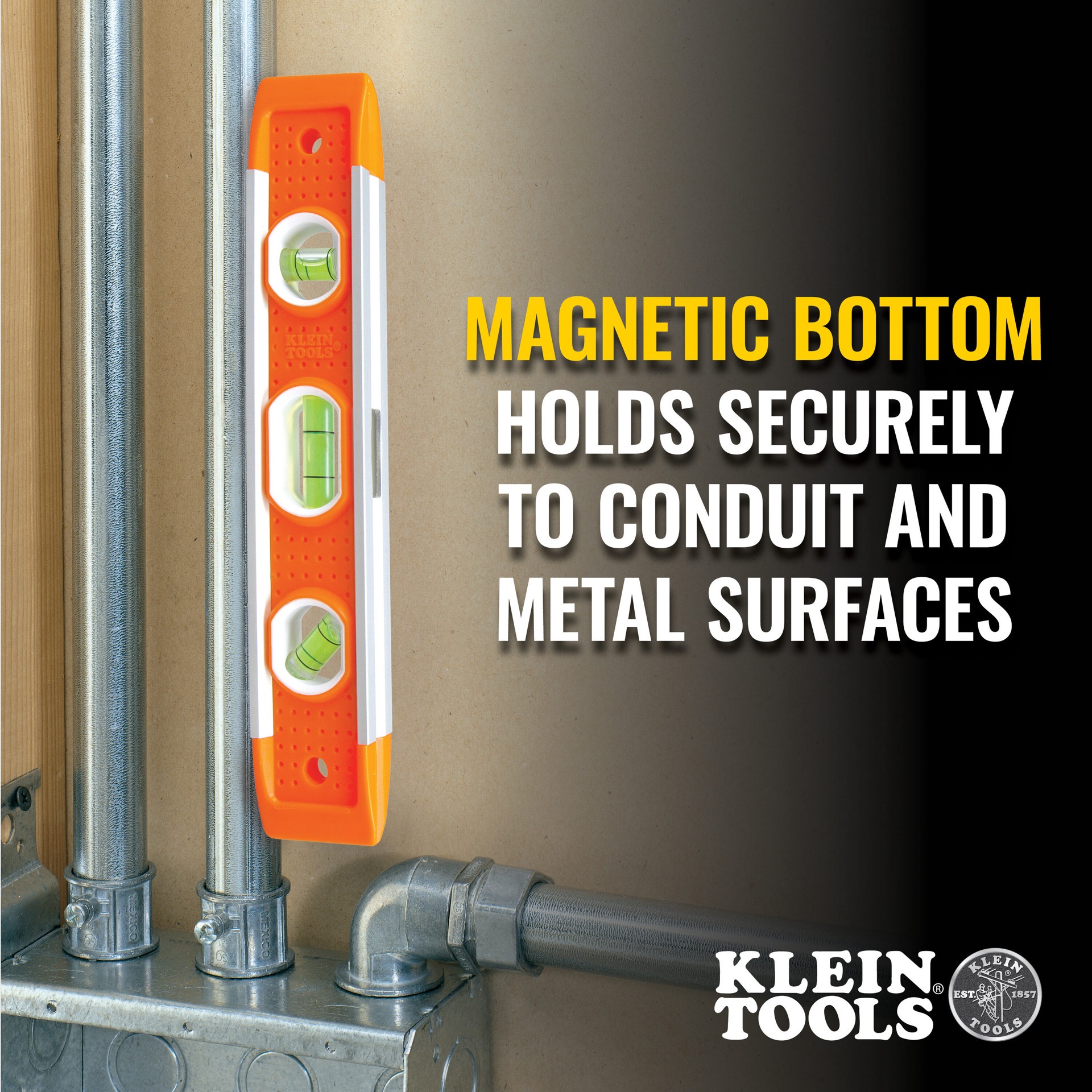 slide 5 of 6, Klein Tools Torpedo Level, 3 Vial, 9-Inch, 1 ct