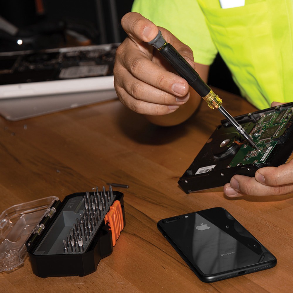 slide 6 of 6, Klein Tools All-in-1 Precision Screwdriver Set with Case, 1 ct