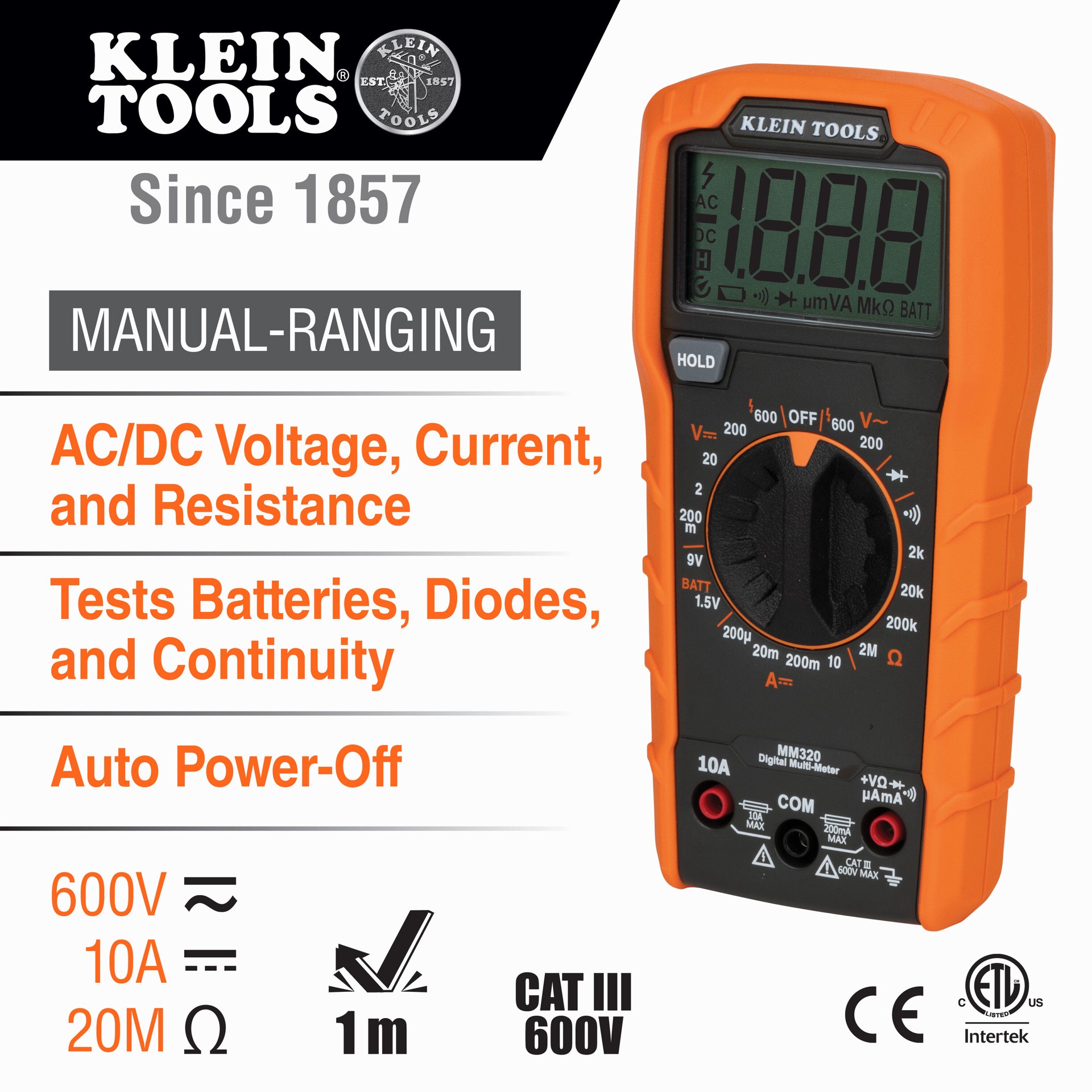 slide 2 of 6, Klein Tools Premium Electrical Tool Set with Multimeter, Volt Tester, Outlet Tester, 1 ct