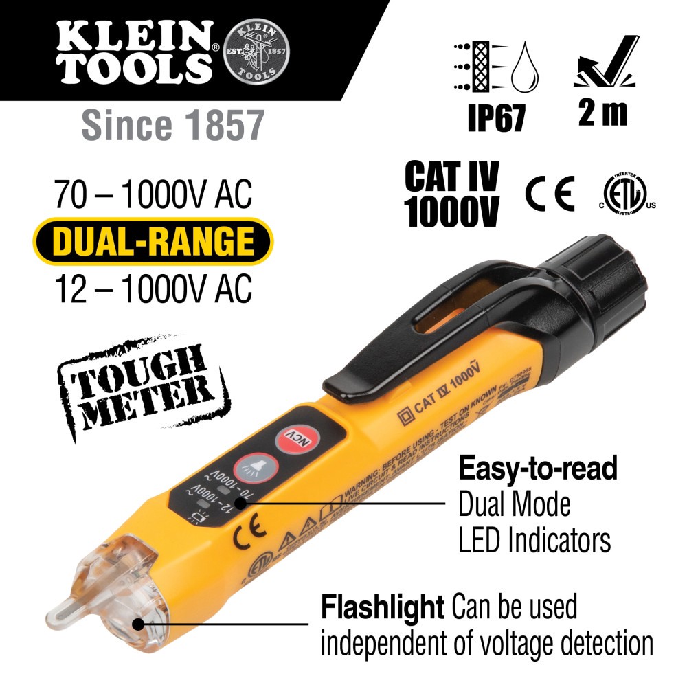 slide 3 of 6, Klein Tools Premium Electrical Tool Set with Multimeter, Volt Tester, Outlet Tester, 1 ct