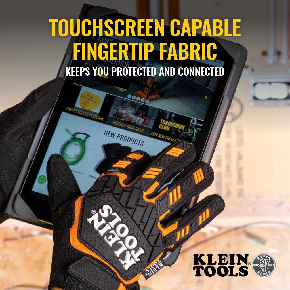 slide 3 of 6, Klein Tools Heavy Duty Gloves, Large, 1 ct
