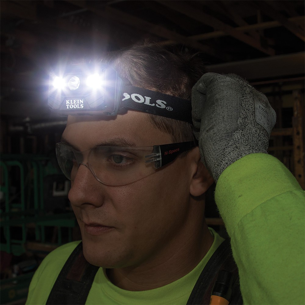 slide 3 of 6, Klein Tools Rechargeable Headlamp with Fabric Strap, 400 Lumens, All-Day Runtime, 1 ct