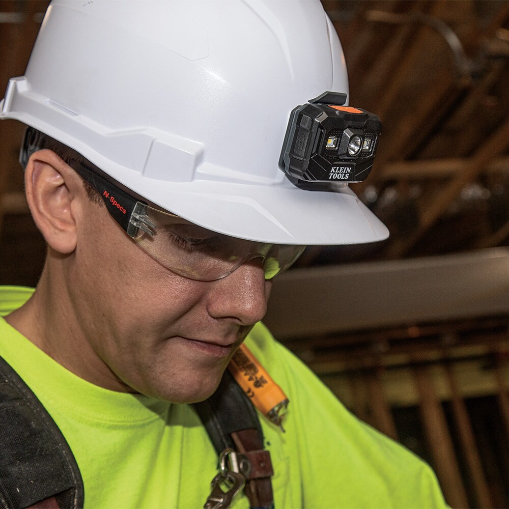 slide 5 of 6, Klein Tools Rechargeable Headlamp with Fabric Strap, 400 Lumens, All-Day Runtime, 1 ct