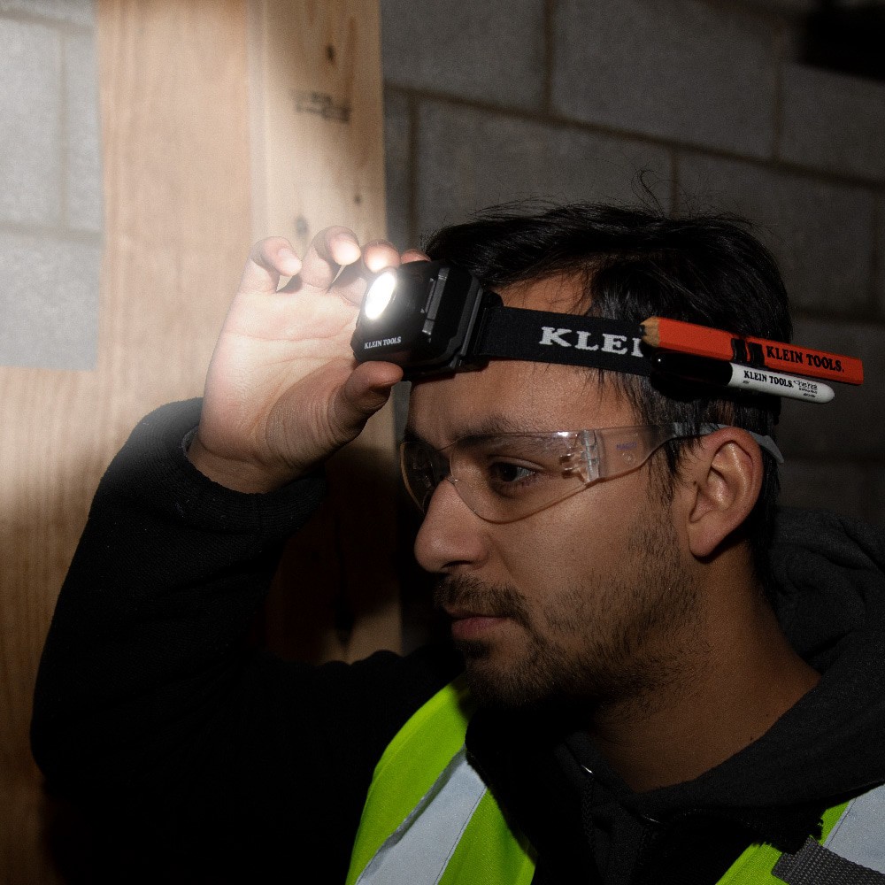 slide 5 of 6, Klein Tools Rechargeable 2-Color LED Headlamp with Adjustable Strap, 1 ct