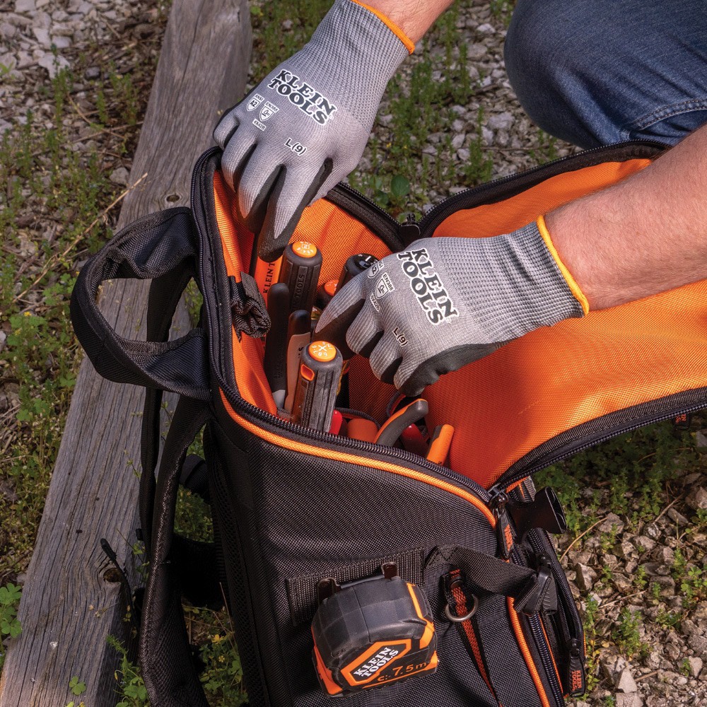 slide 5 of 6, Klein Tools Knit Dipped Gloves, Cut Level A2, Touchscreen, X-Large, 2-Pair, 1 ct