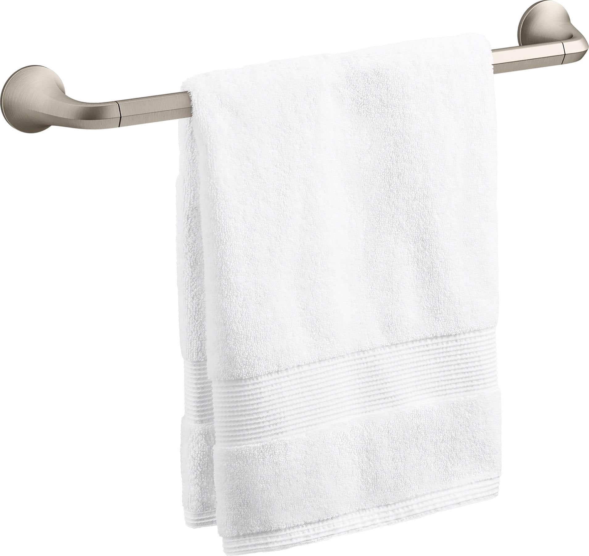 slide 2 of 2, KOHLER Desette 18-in Vibrant Brushed Nickel Wall mount Single Towel Bar, 1 ct
