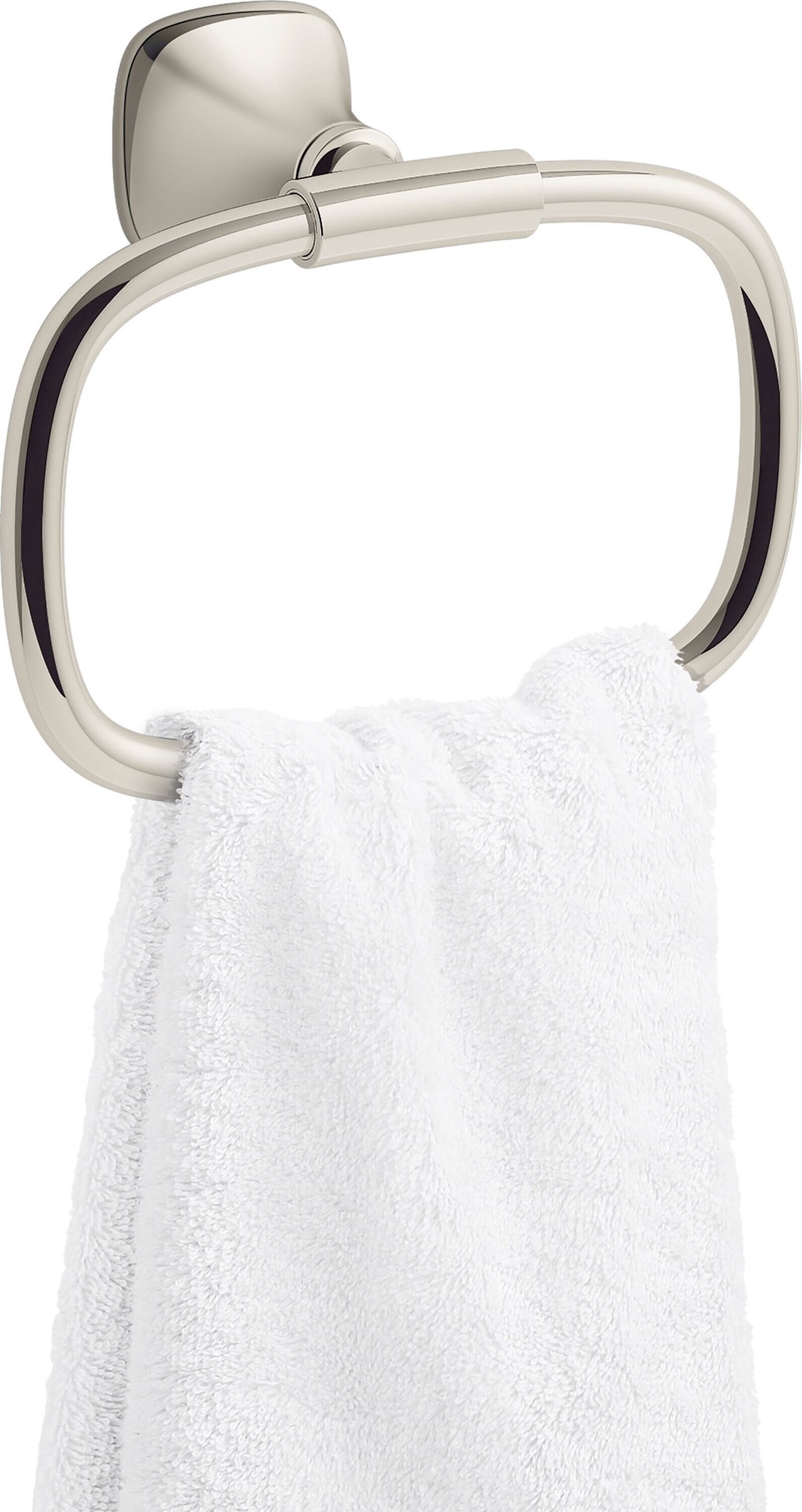 slide 2 of 6, KOHLER Rill Vibrant Polished Nickel Wall mount Single Towel Ring, 1 ct