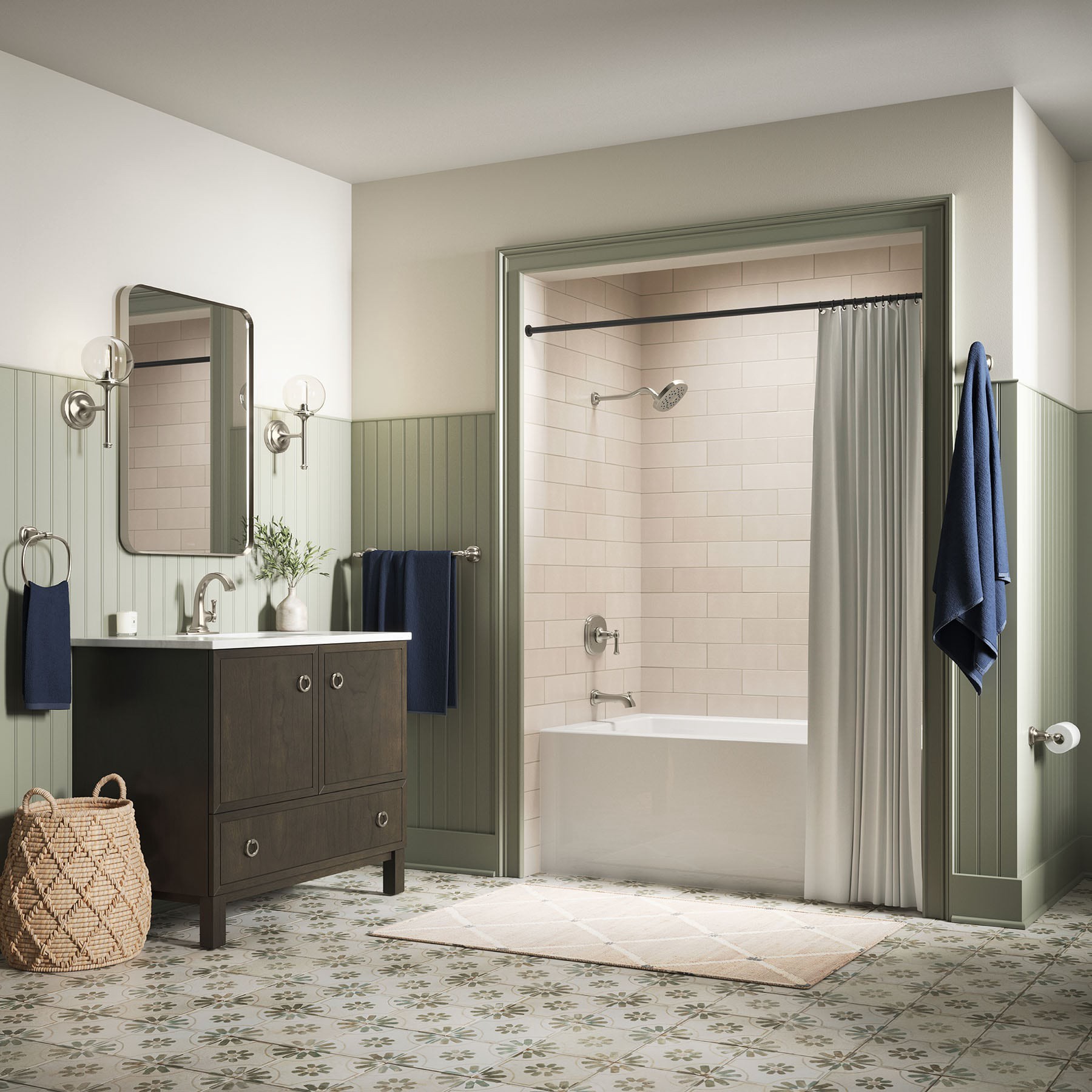 slide 6 of 6, KOHLER Florez 24-in Vibrant Polished Nickel Wall mount Single Towel Bar, 1 ct