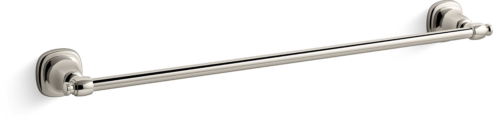 slide 1 of 6, KOHLER Florez 24-in Vibrant Polished Nickel Wall mount Single Towel Bar, 1 ct