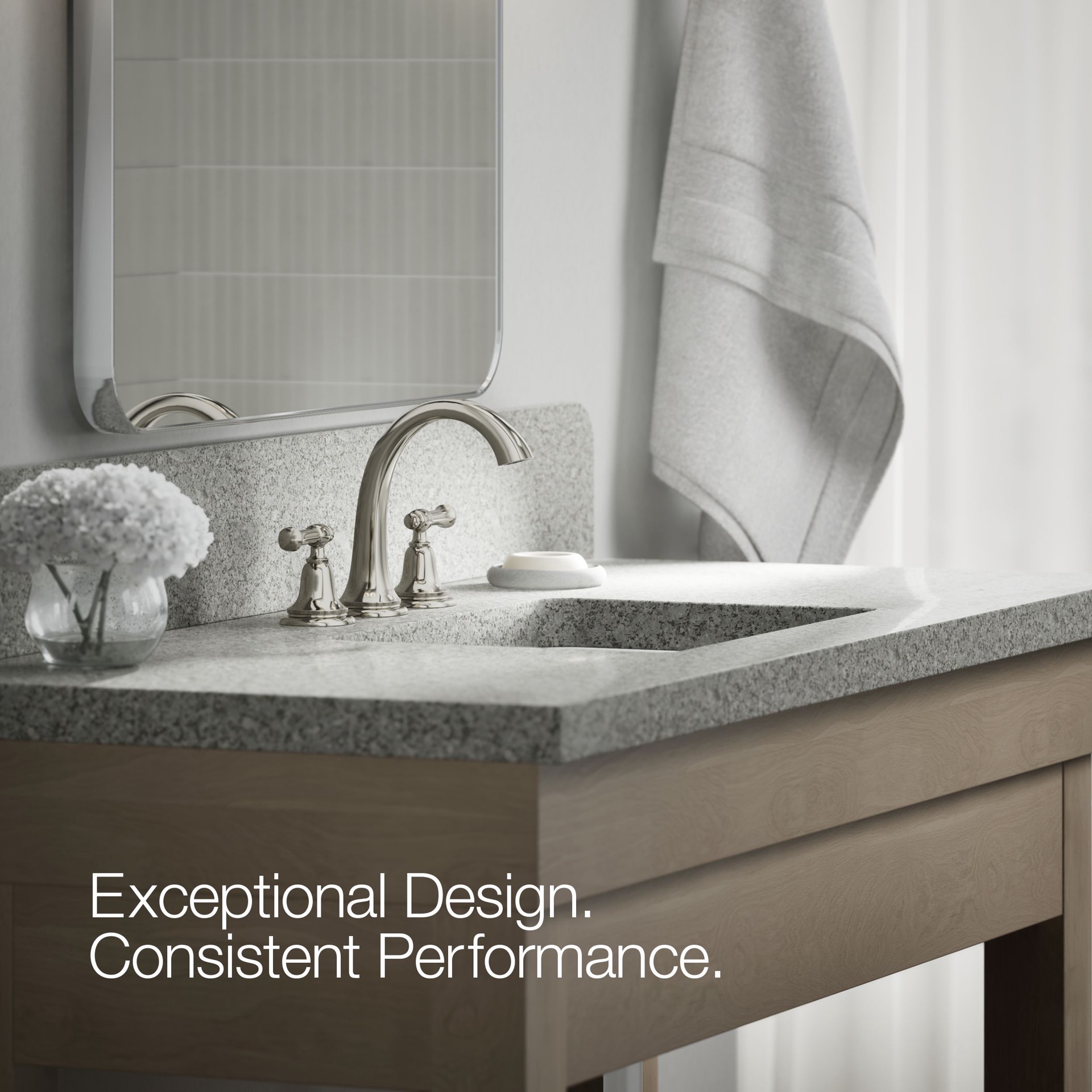 slide 5 of 6, KOHLER Florez Vibrant Polished Nickel Widespread 2-handle WaterSense High-arc Residential Handle Bathroom Sink Faucet with Drain, 1 ct