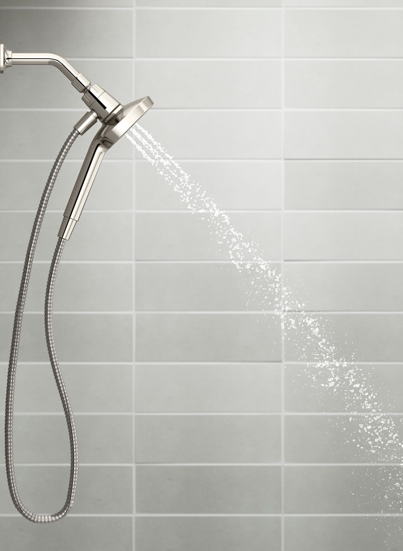 slide 5 of 6, KOHLER Rill Rite-Temp Vibrant Polished Nickel 1-handle 4.59-in Round Bathtub and shower Faucet with Valve (Handheld), 1 ct