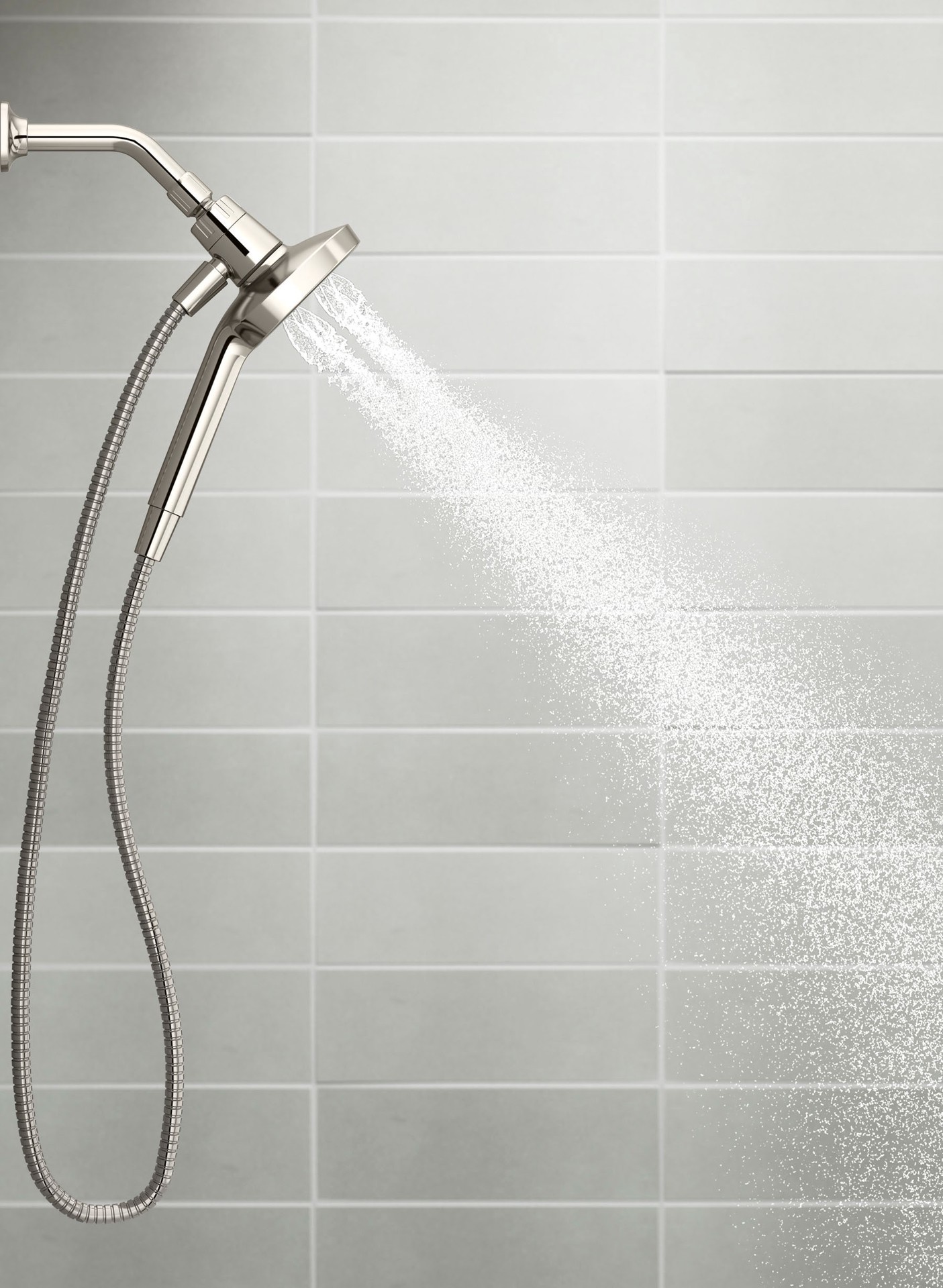 slide 6 of 6, KOHLER Rill Rite-Temp Vibrant Polished Nickel 1-handle 4.59-in Round Bathtub and shower Faucet with Valve (Handheld), 1 ct