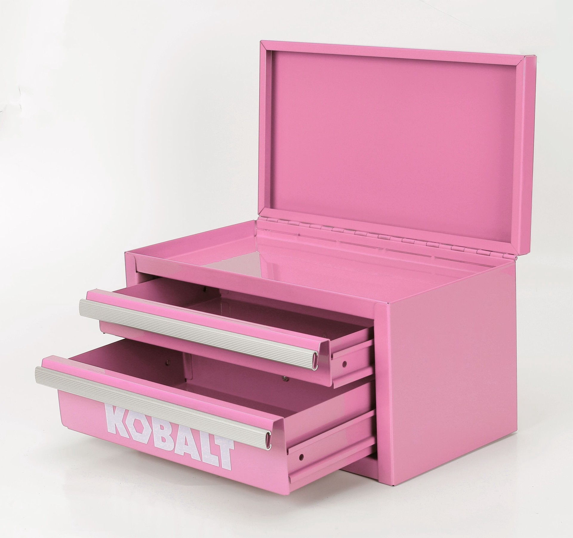 slide 2 of 6, Kobalt Portable Mini Toolbox 10.83-in W x 5.91-in H x 5.91-in D 2 -Drawer Pink Steel Tool Box, 1 ct