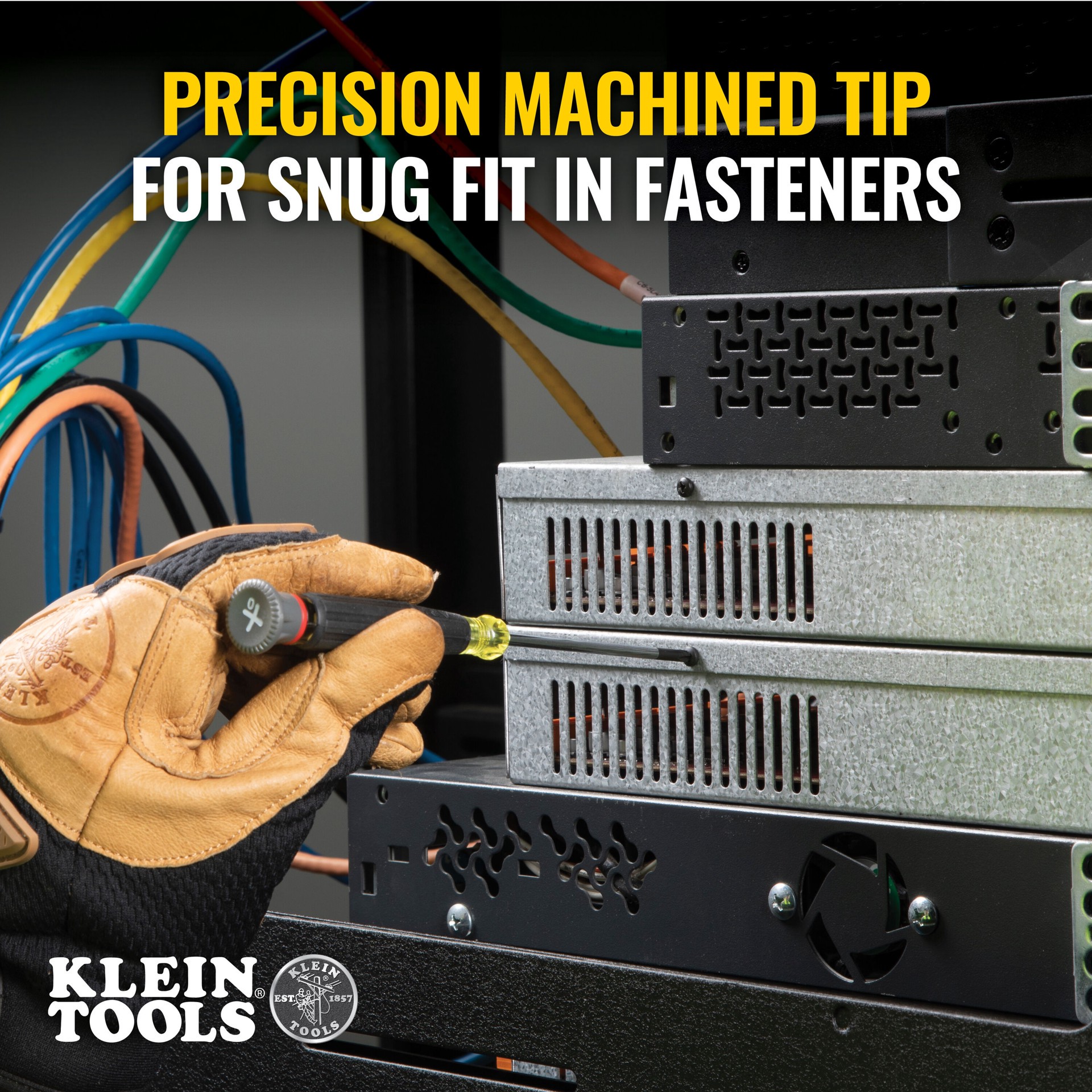 slide 5 of 6, Klein Tools Precision Screwdriver Set, Slotted, and Phillips 4-Piece, 1 ct