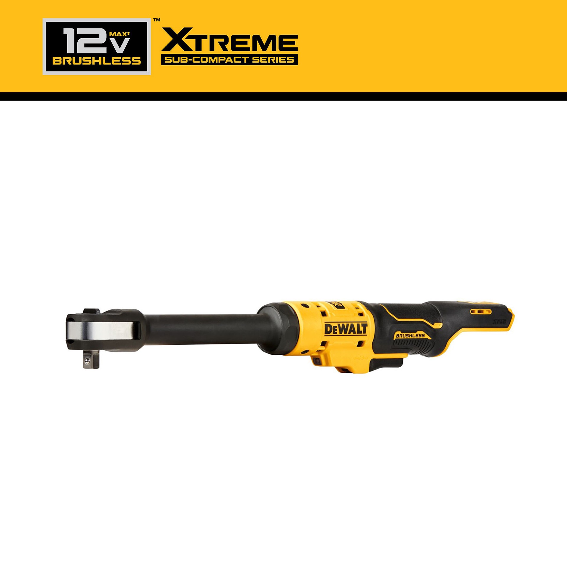 slide 3 of 6, DEWALT XTREME 12-volt Max Variable Speed Brushless 3/8-in Drive Cordless Ratchet Wrench (Battery Not Included and Charger Not Included), 1 ct