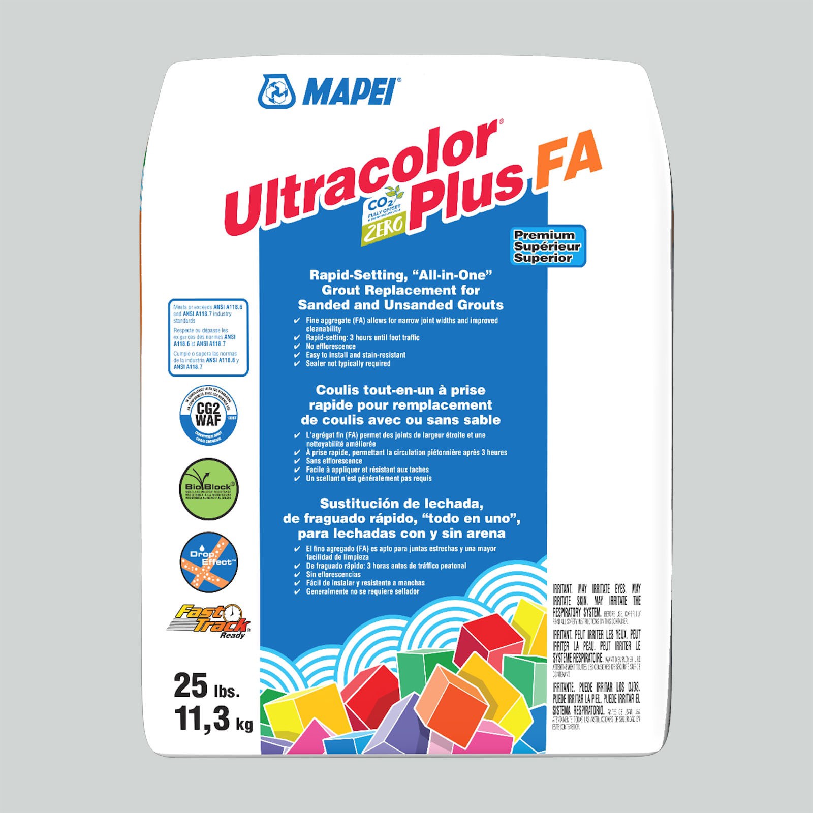 slide 1 of 6, MAPEI Ultracolor Plus FA Sea Salt #5229 All-in-one Grout (25-lb), 1 ct