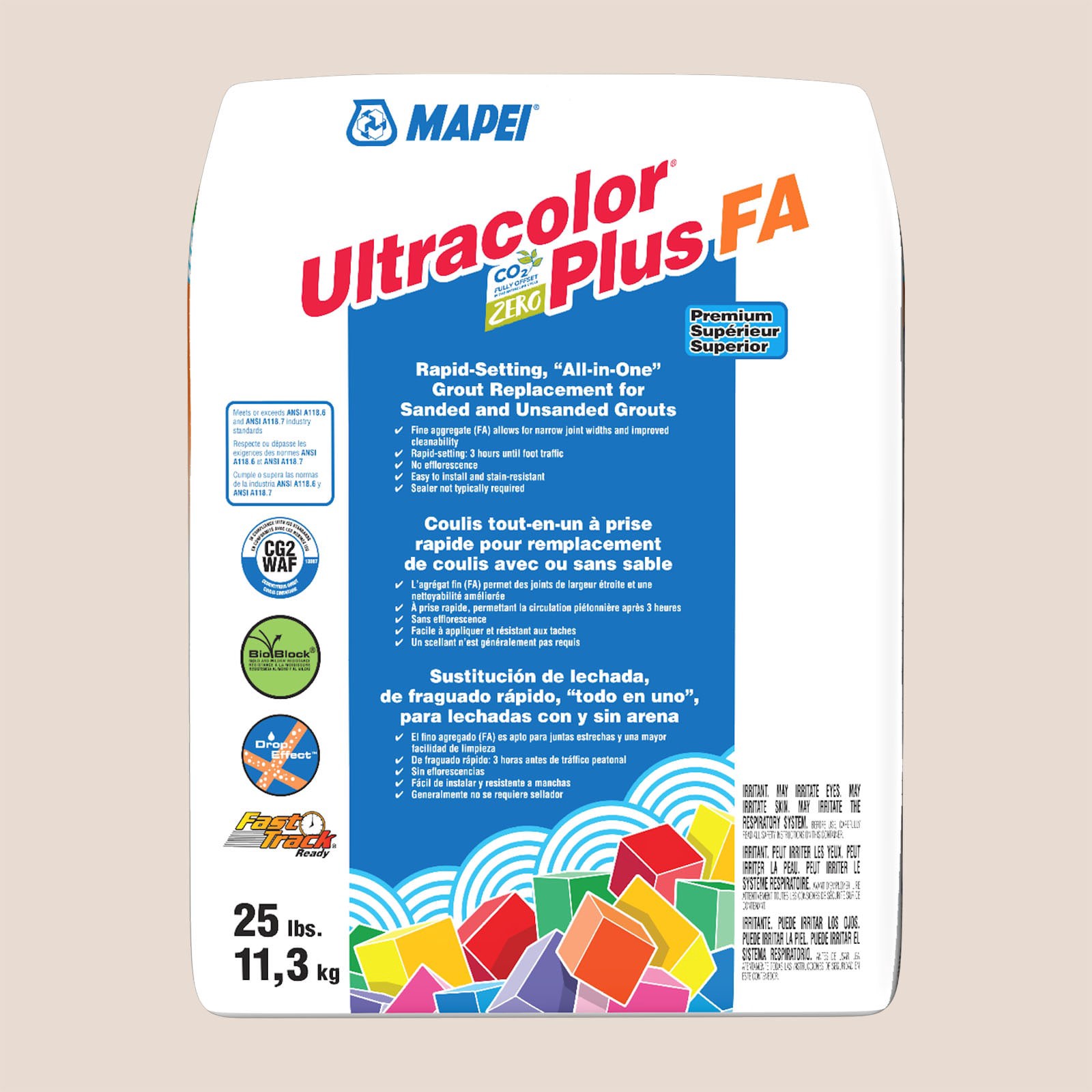 slide 1 of 6, MAPEI Ultracolor Plus FA Honey Butter #5222 All-in-one Grout (25-lb), 1 ct