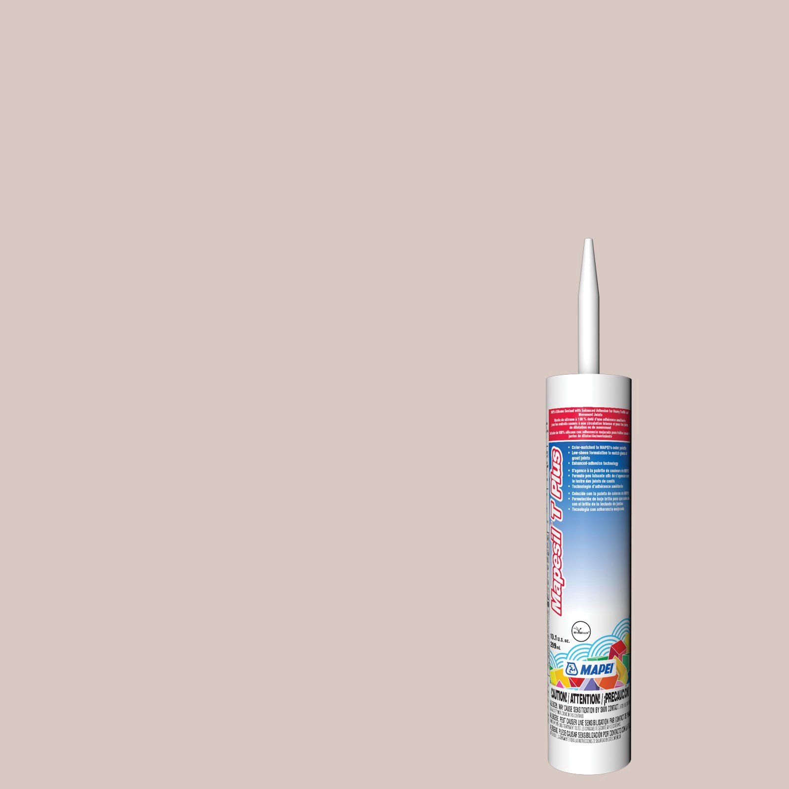slide 1 of 6, MAPEI Mapesil T Plus 10.1-oz Oatmeal #5223 Silicone Caulk, 1 ct